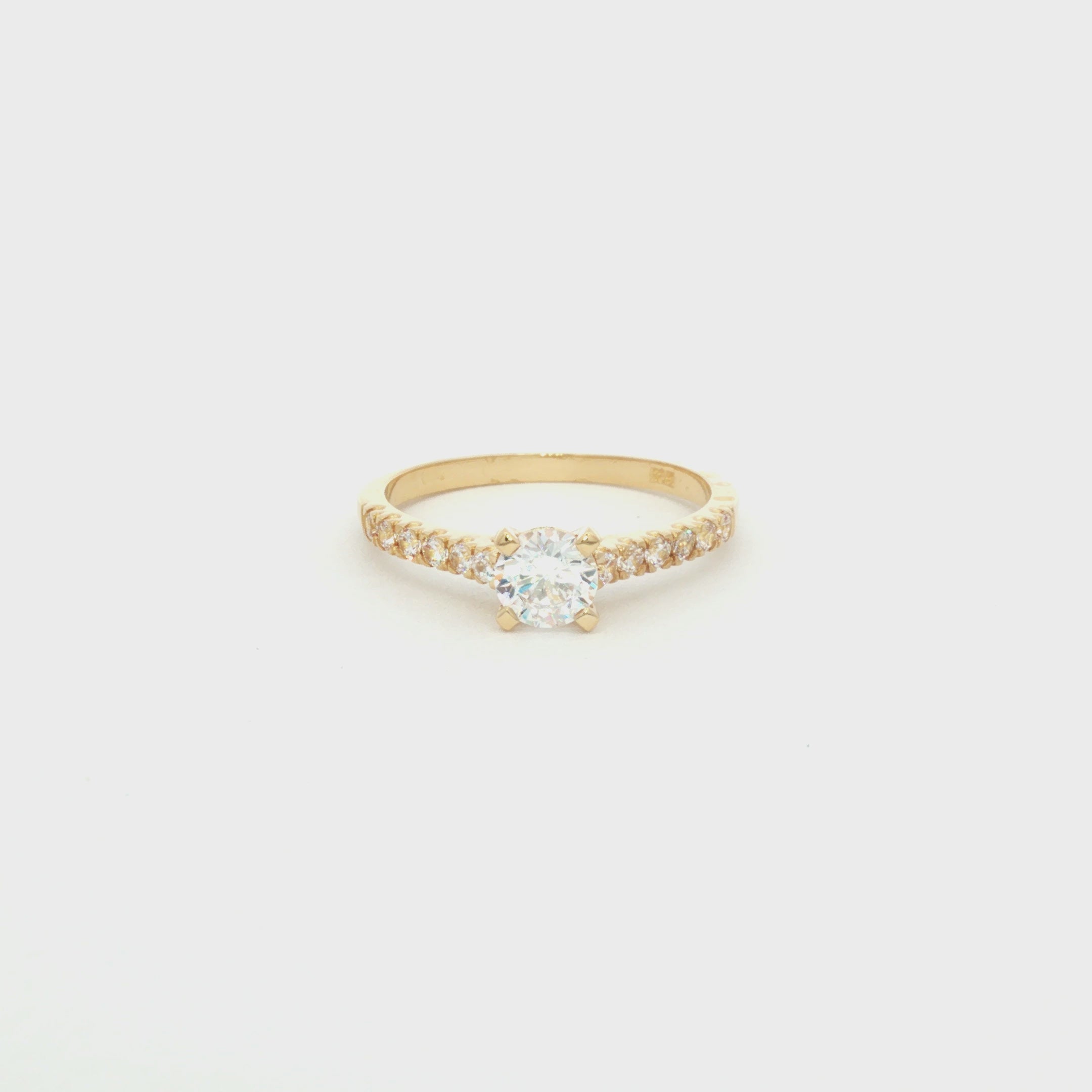 ANILLO SOLITARIO CON ZIRCÓN