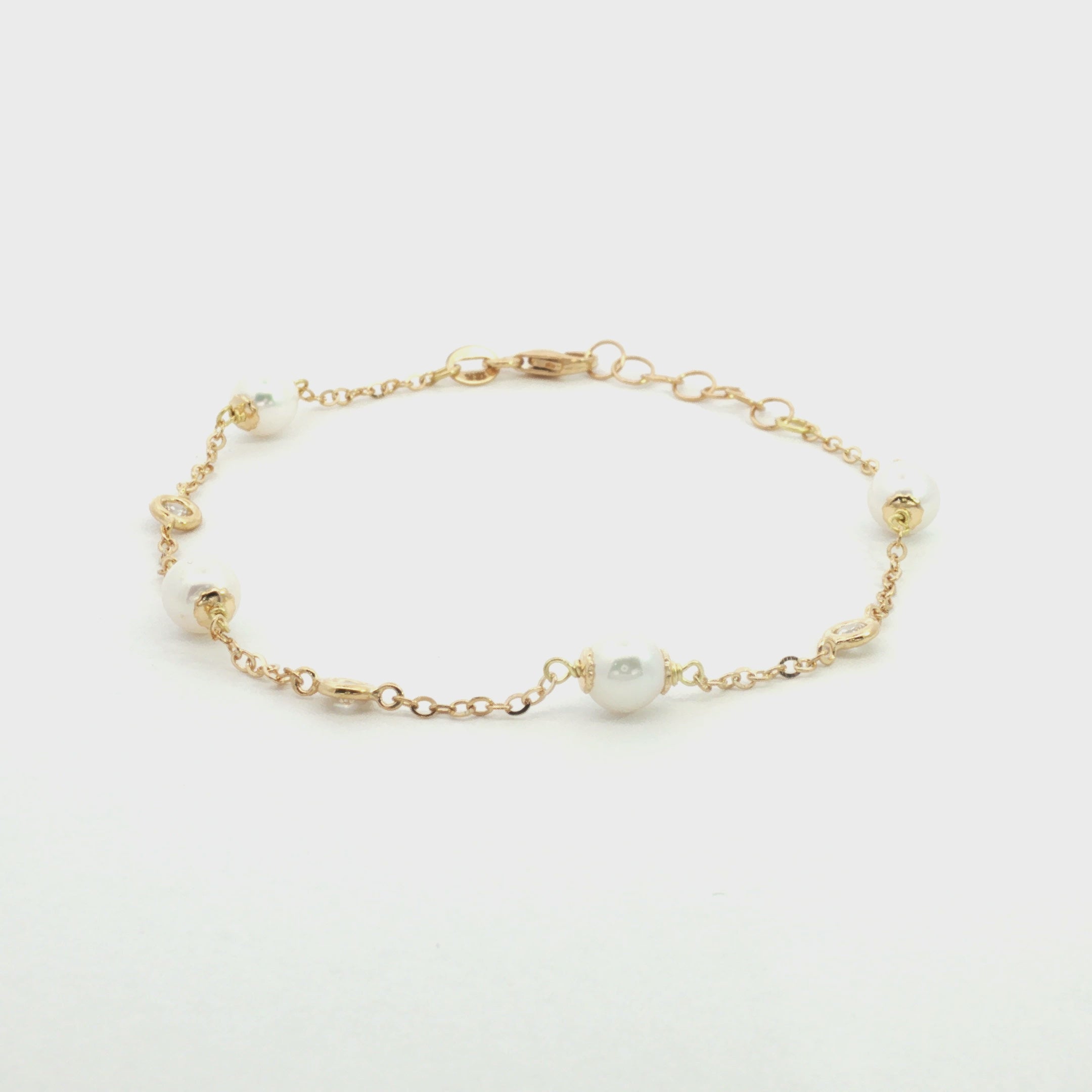 PULSERA PERLAS Y ZIRCONES