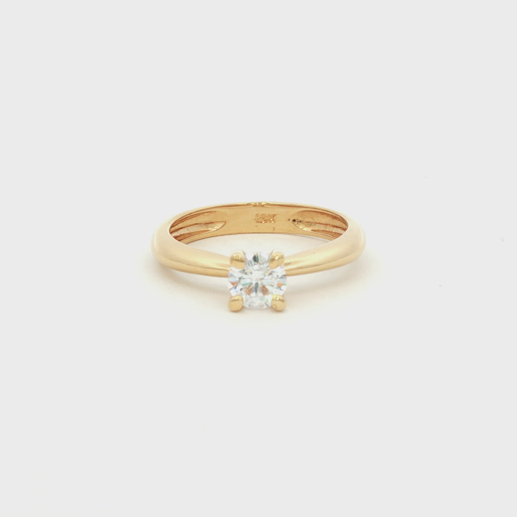 ANILLO SOLITARIO CON ZIRCÓN