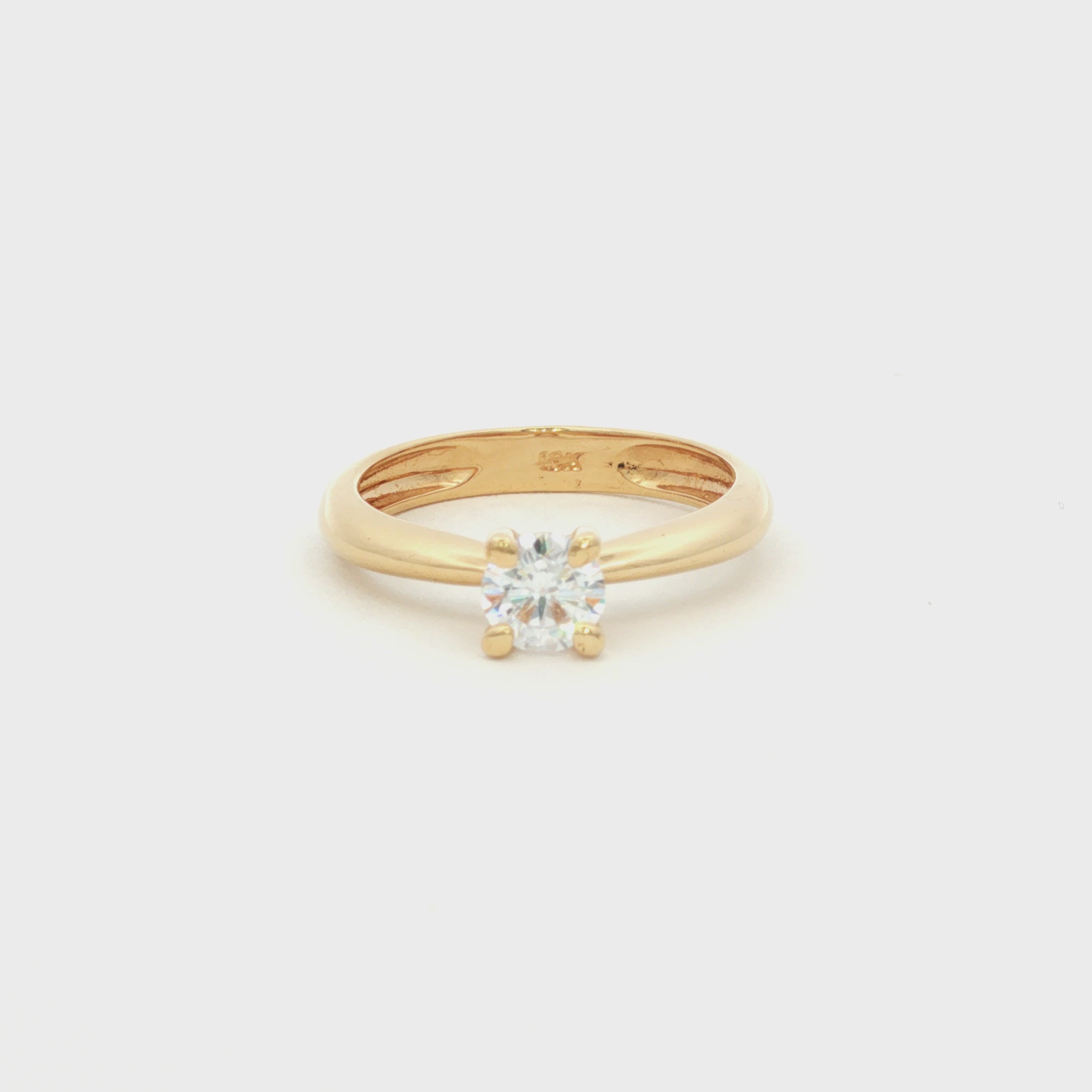 ANILLO SOLITARIO CON ZIRCÓN