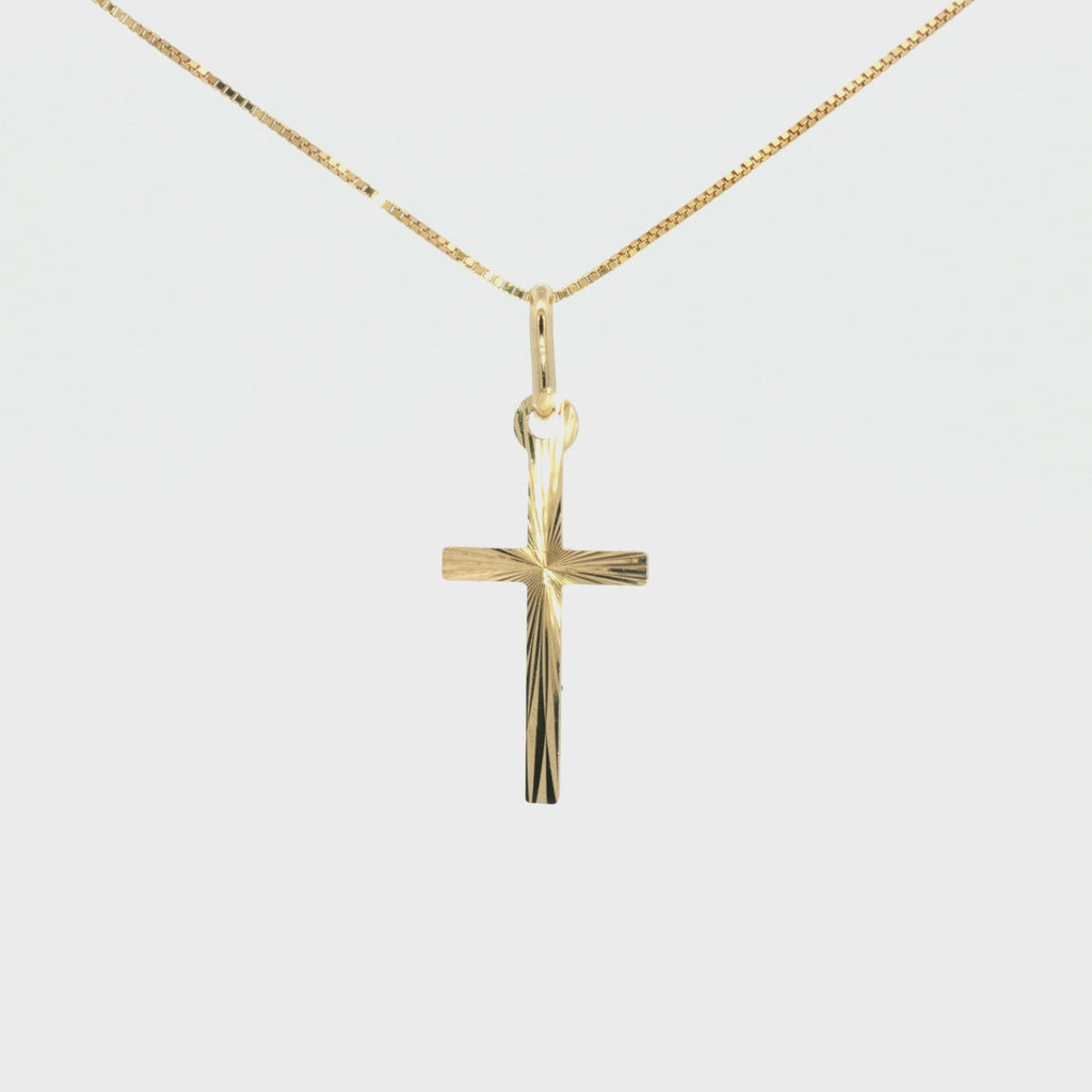 DIJE CRUZ DIAMANTADA PLANA