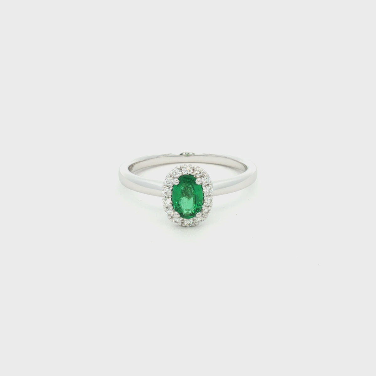 ANILLO ESMERALDA Y DIAMANTES
