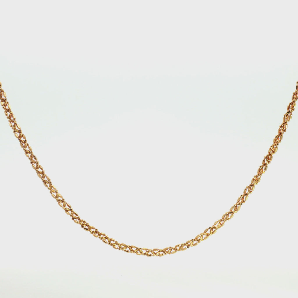 CADENA TEJIDO TRENZA 45 CM