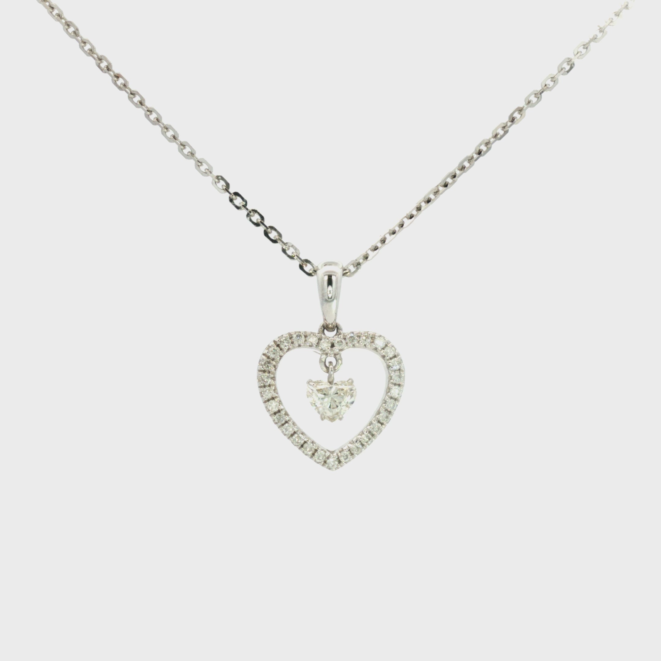 GARGANTILLA CORAZÓN CON DIAMANTES
