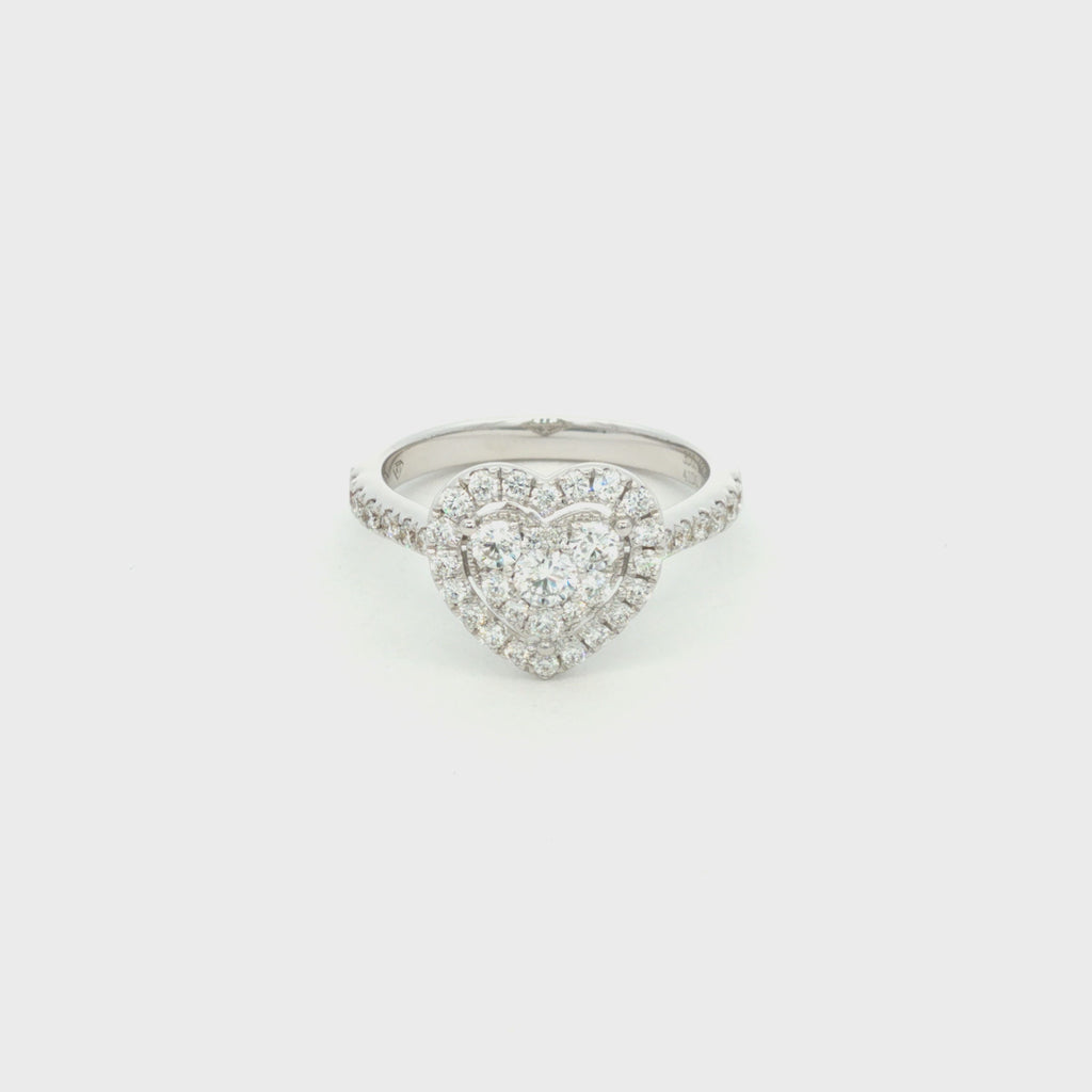 ANILLO CORAZÓN CON DIAMANTES