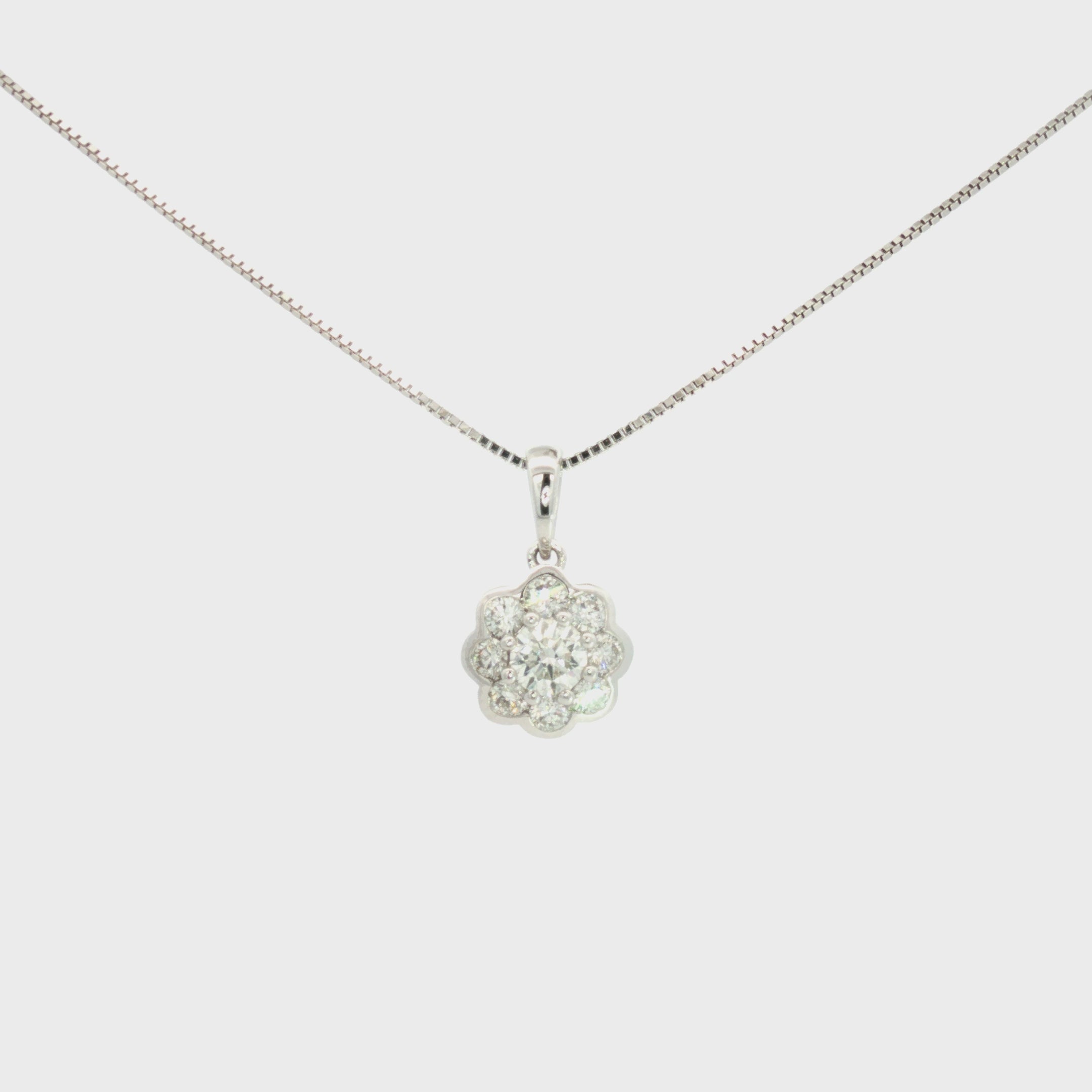 DIJE FLOR CON DIAMANTES