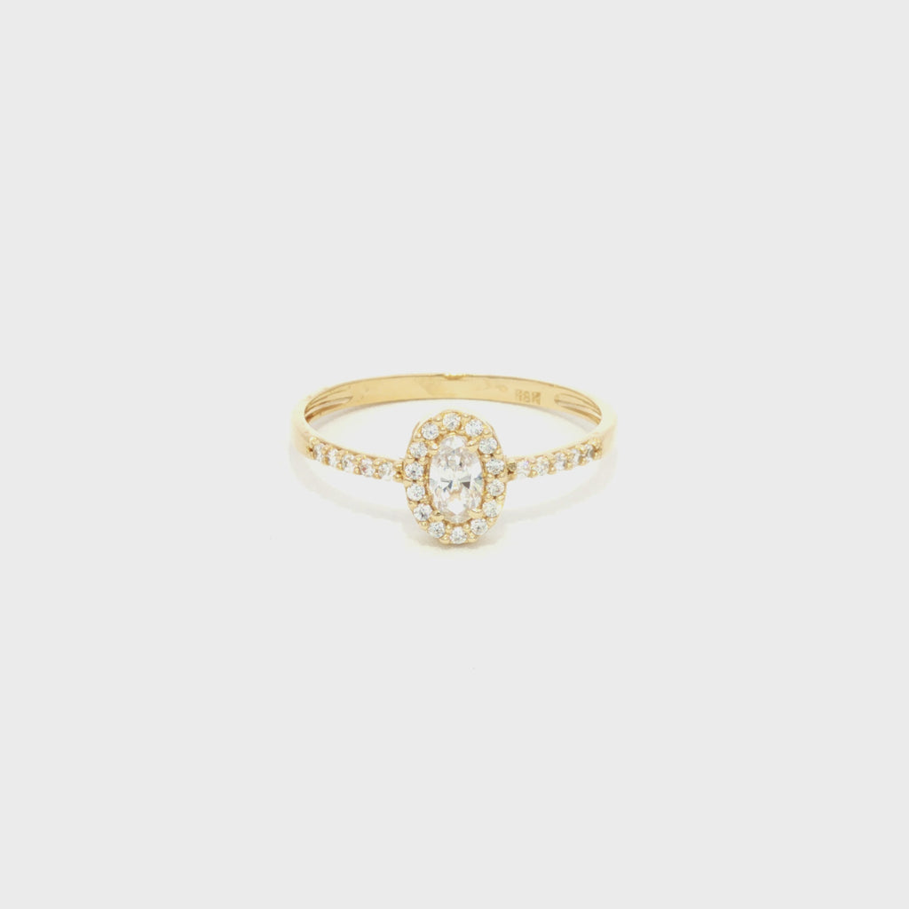 ANILLO CON ZIRCÓN OVAL