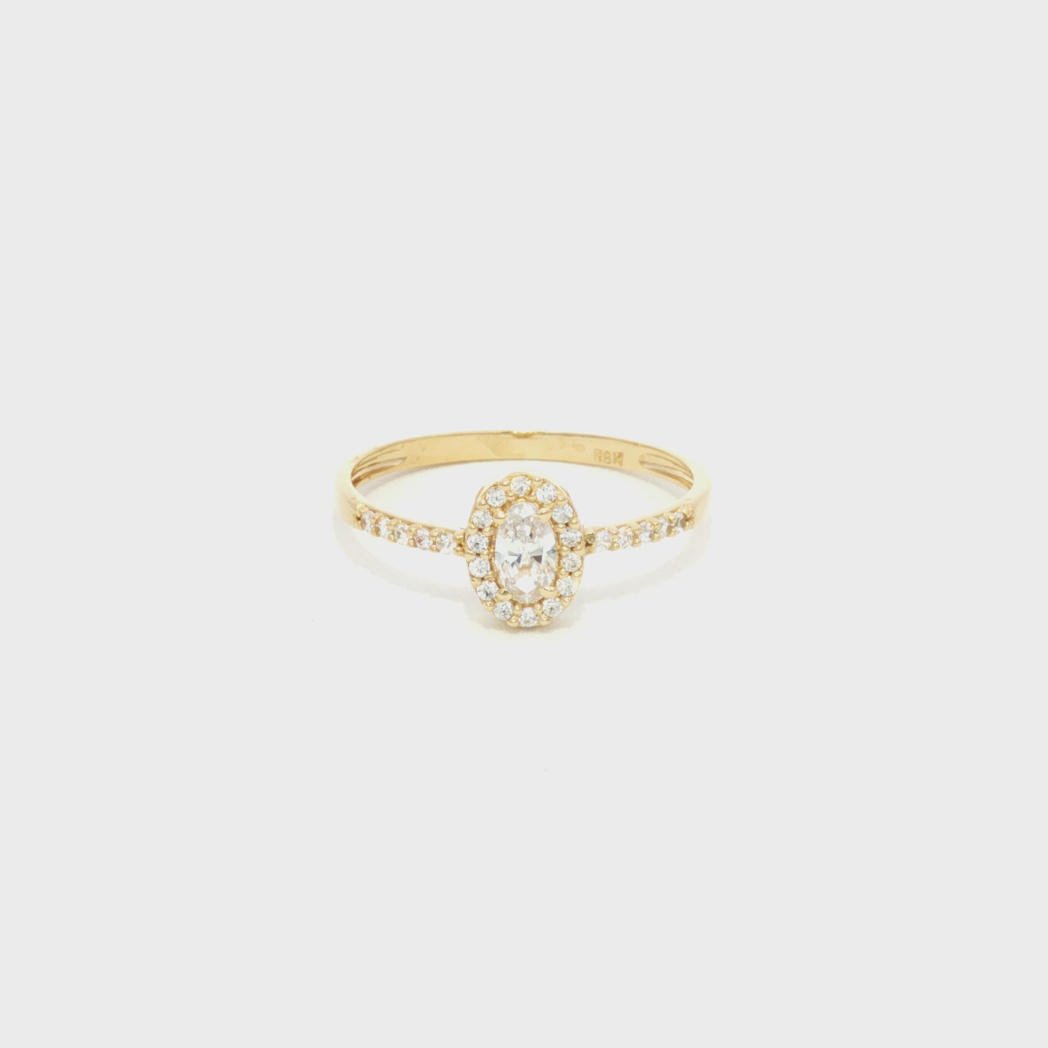 ANILLO CON ZIRCÓN OVAL