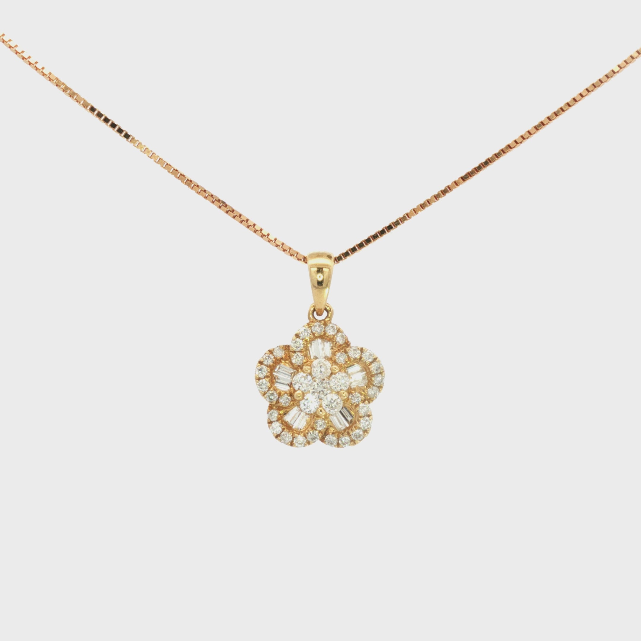 DIJE FLOR CON DIAMANTES