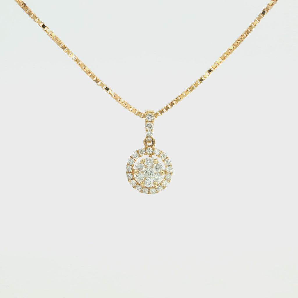 DIJE FLOR CON DIAMANTES