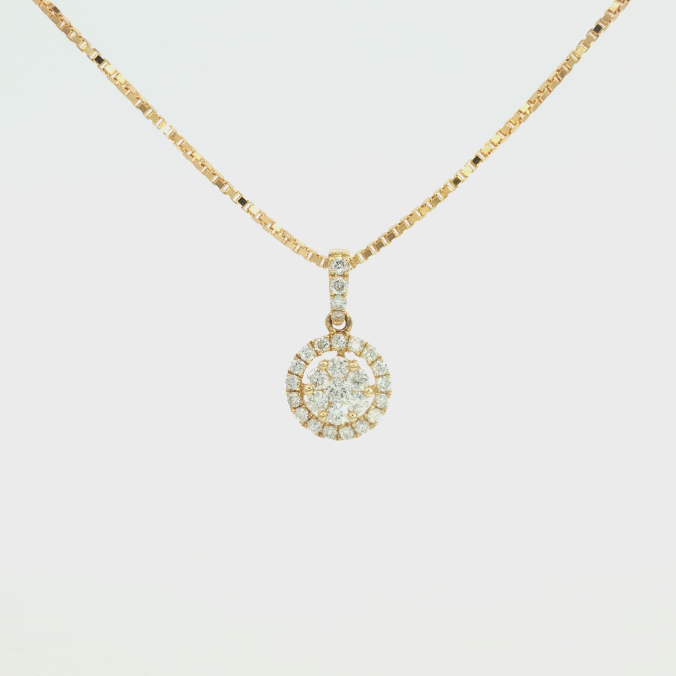 DIJE FLOR CON DIAMANTES