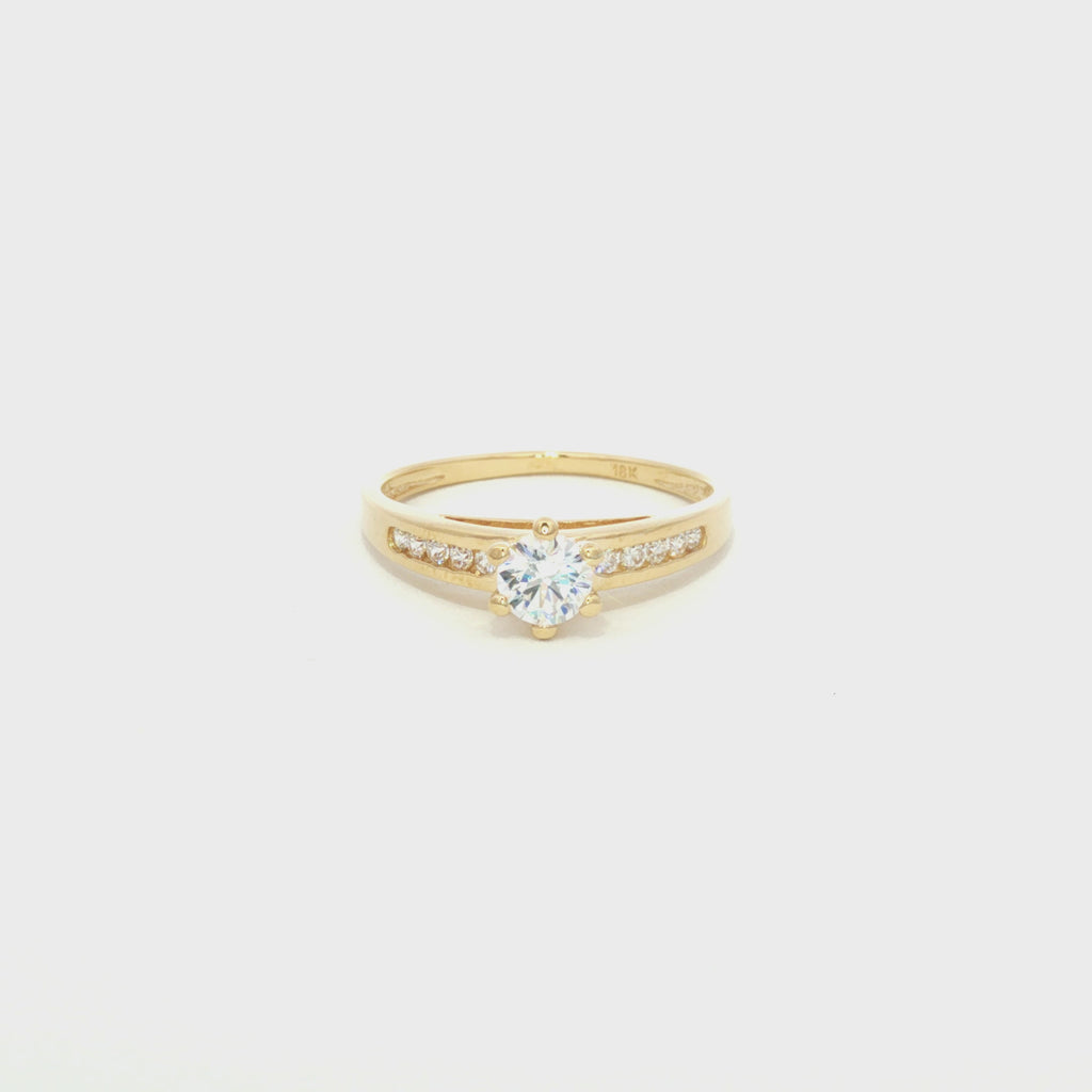 ANILLO SOLITARIO CON ZIRCÓN