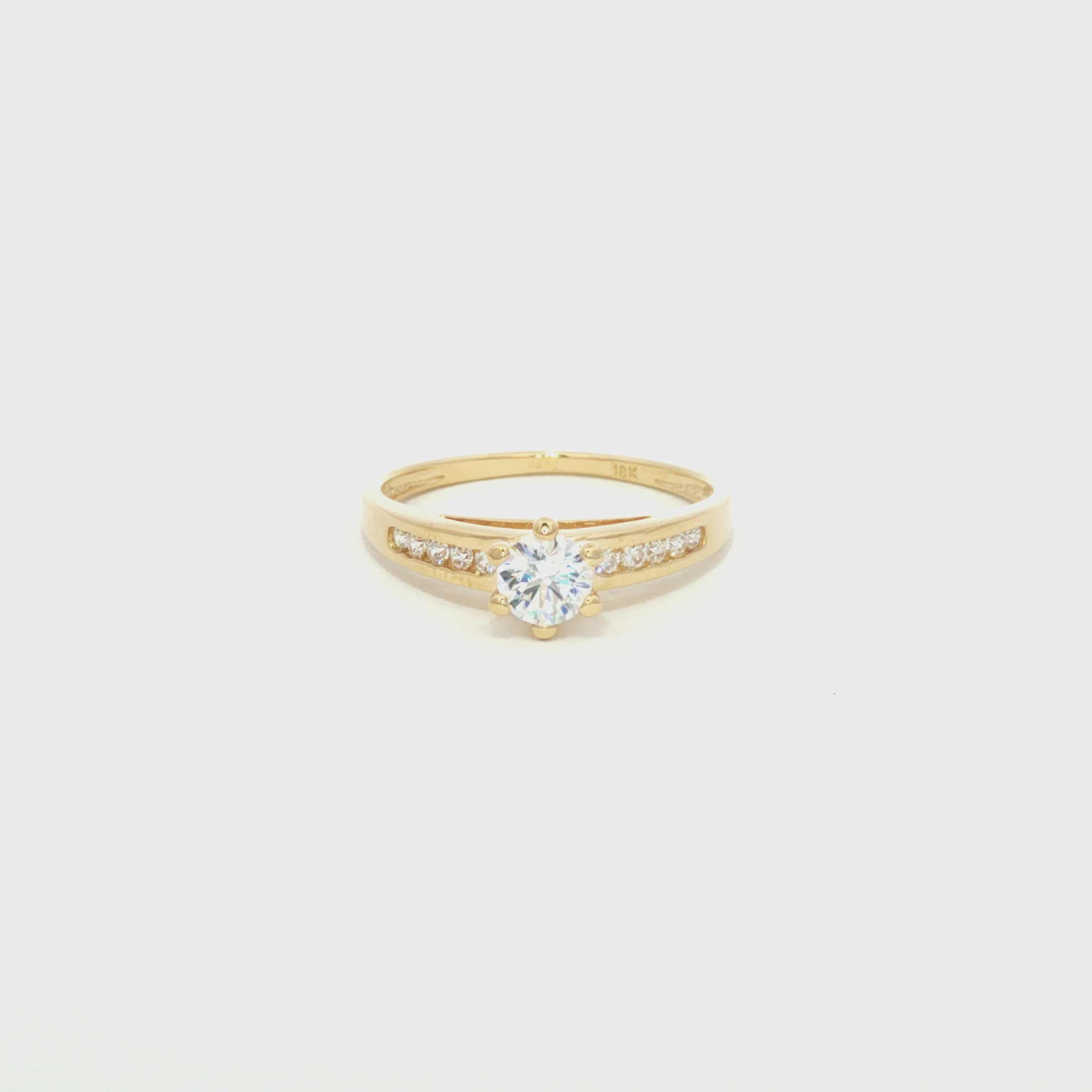 ANILLO SOLITARIO CON ZIRCÓN