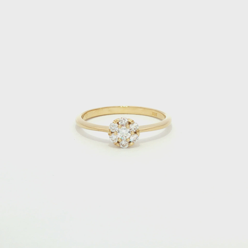 ANILLO FLOR CON ZIRCONES
