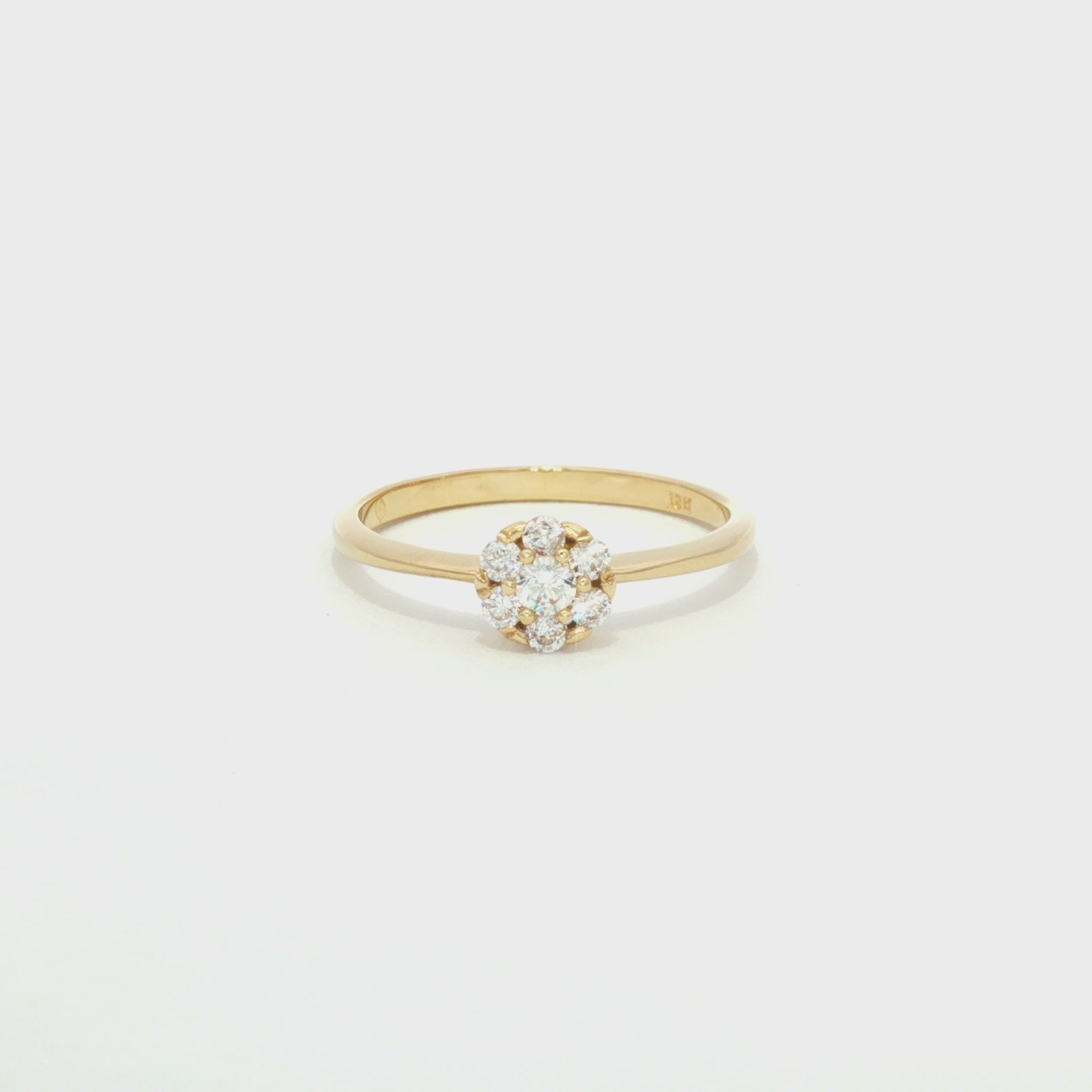 ANILLO FLOR CON ZIRCONES