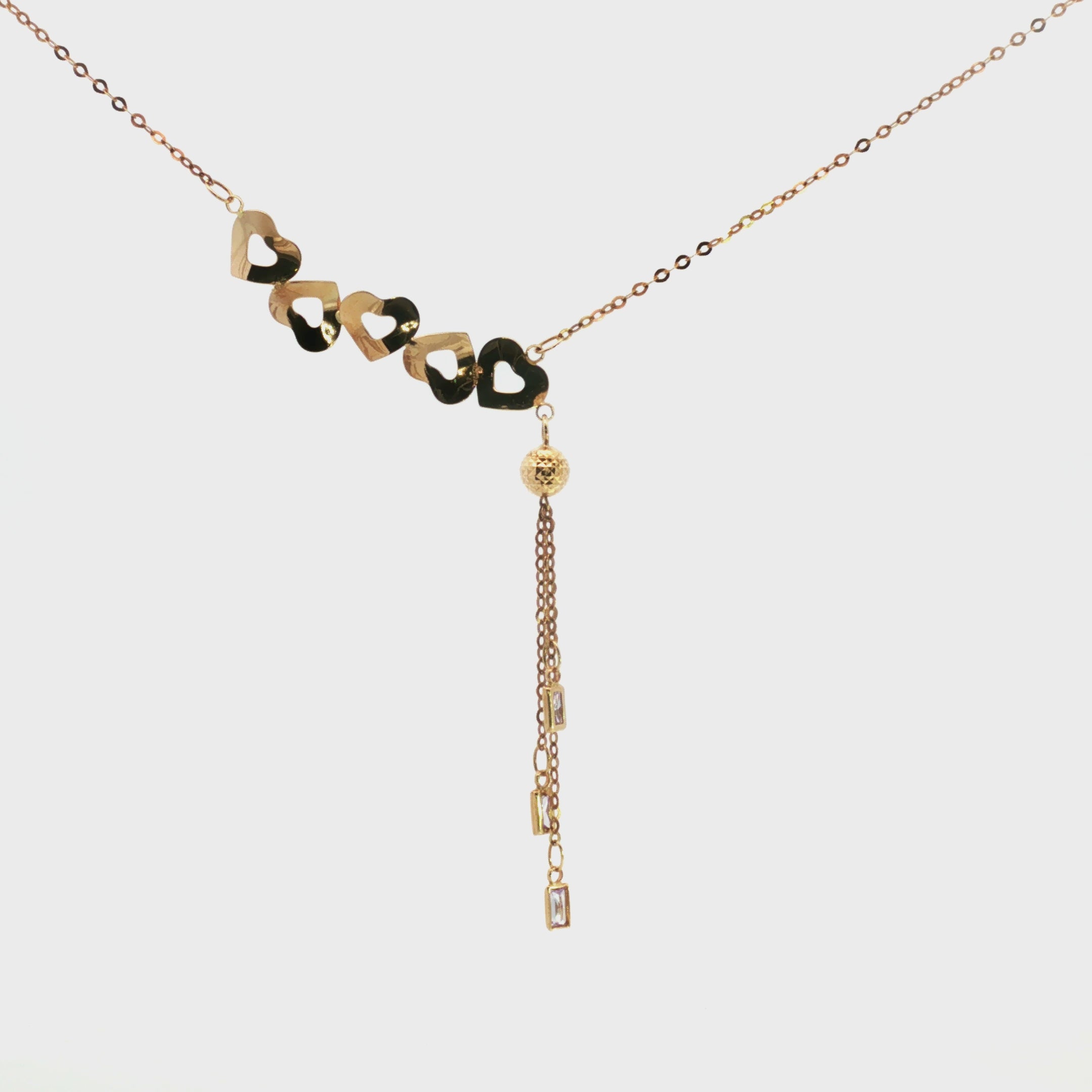 GARGANTILLA CORAZONES CON ZIRCONES