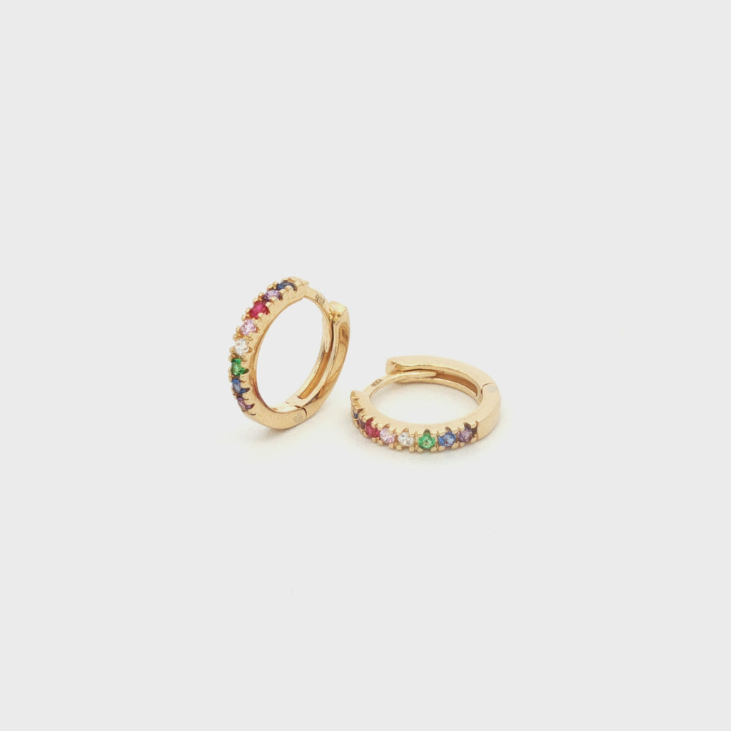 CANDONGAS CON ZIRCONES MULTICOLOR