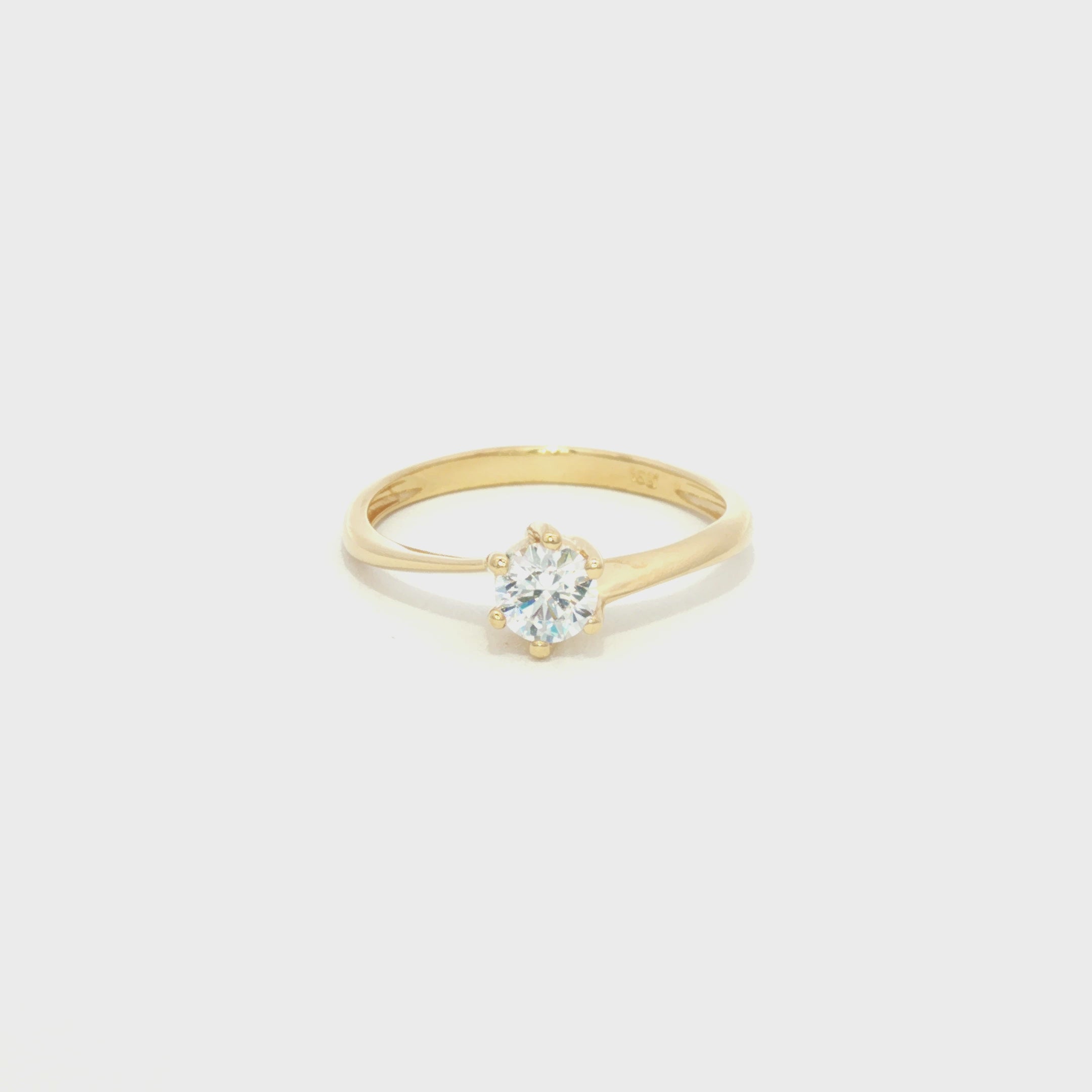 ANILLO SOLITARIO CON ZIRCÓN