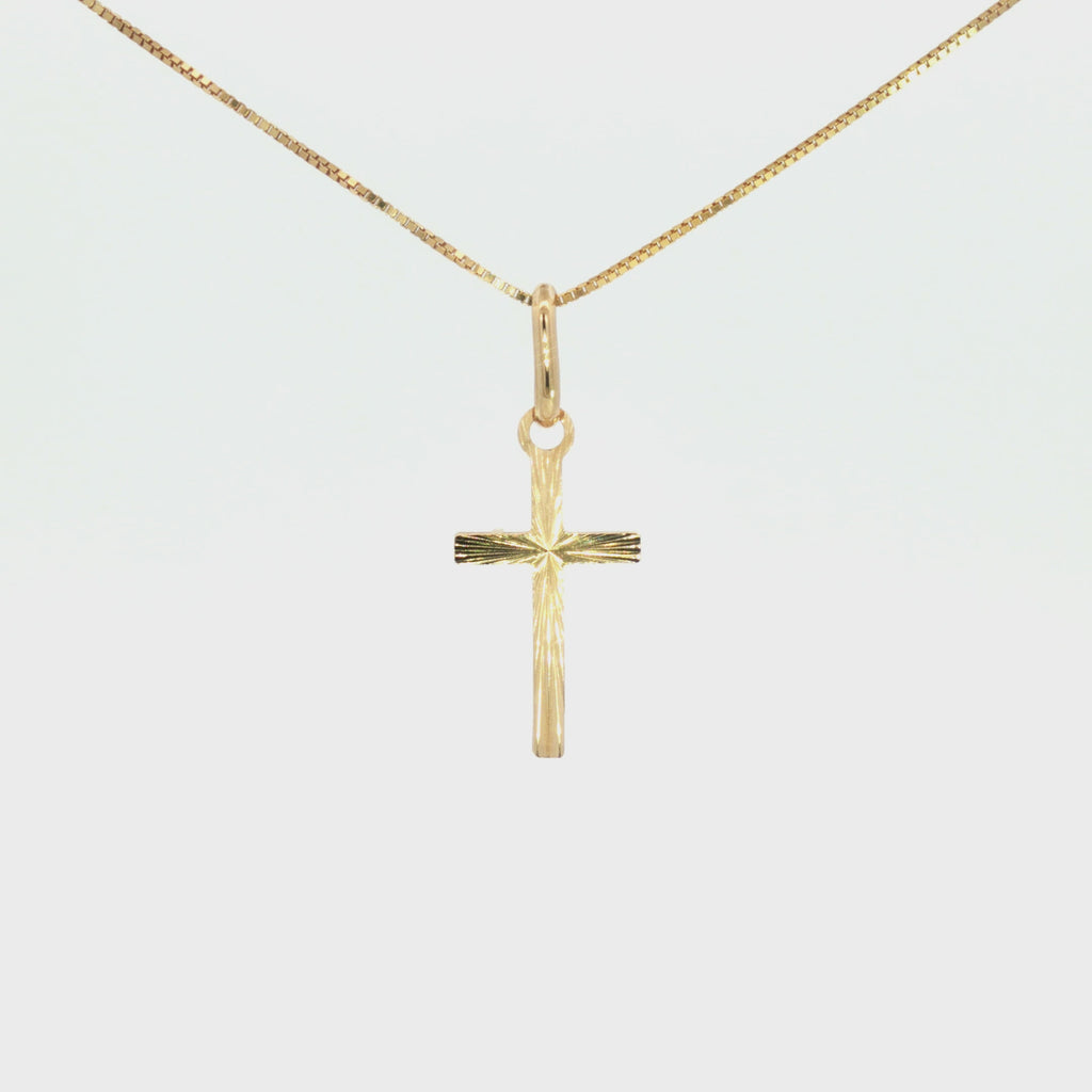 DIJE CRUZ DIAMANTADA PLANA