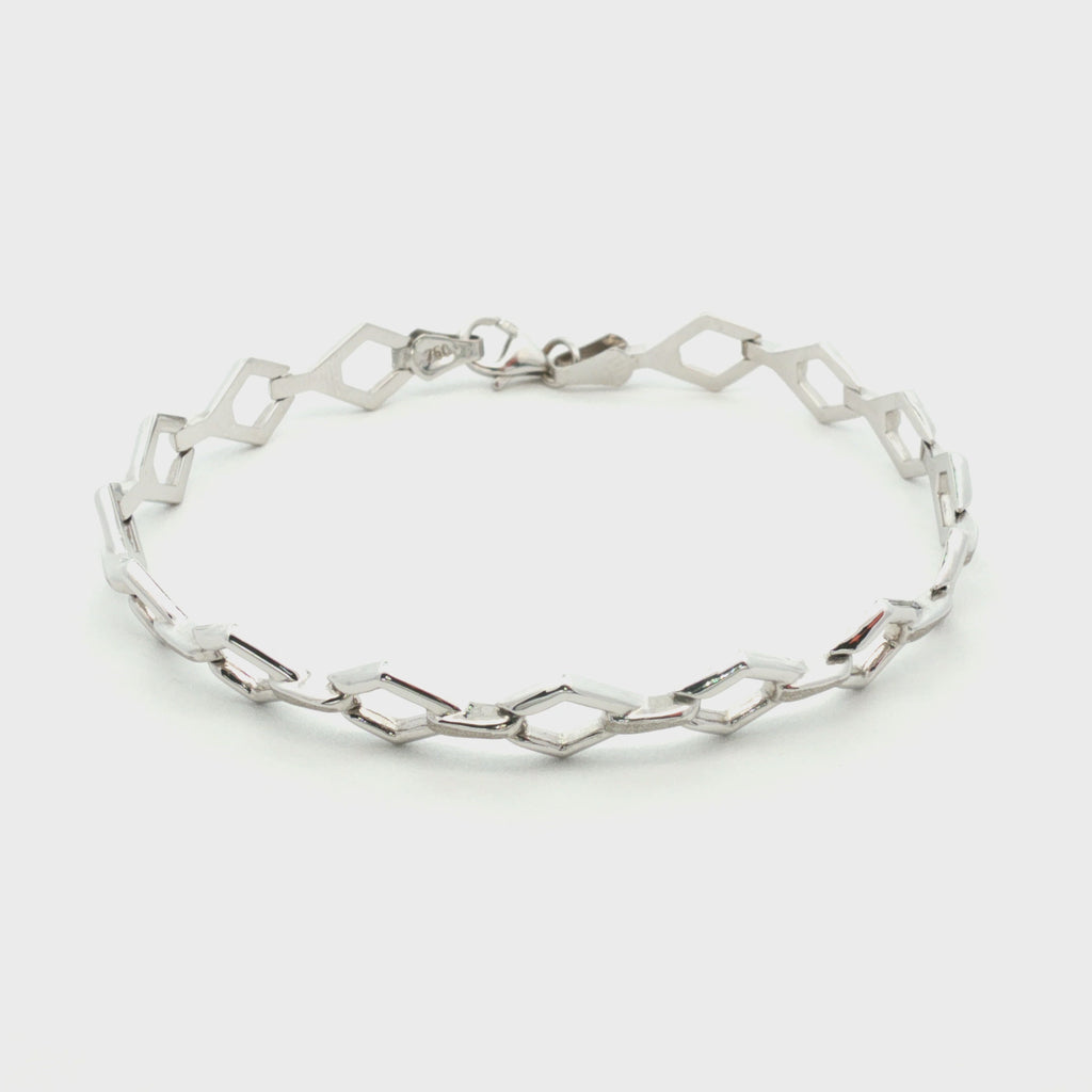 PULSERA TEJIDO ESLABONES ROMBO