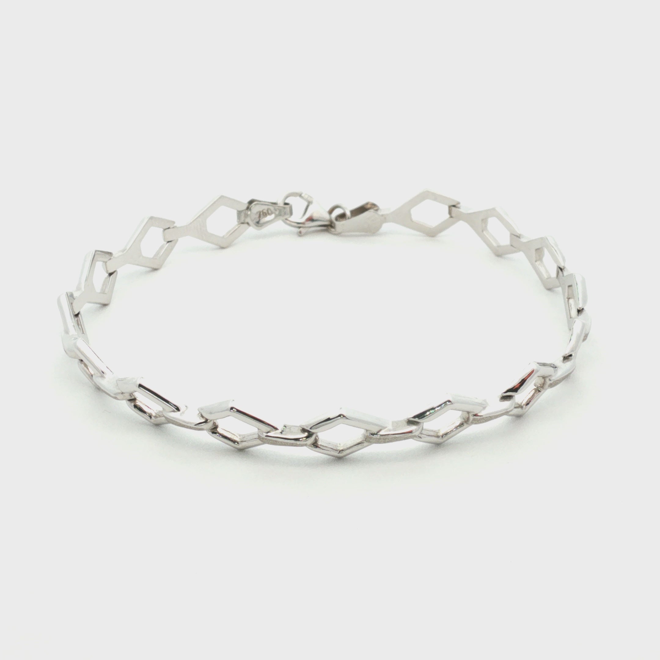 PULSERA TEJIDO ESLABONES ROMBO