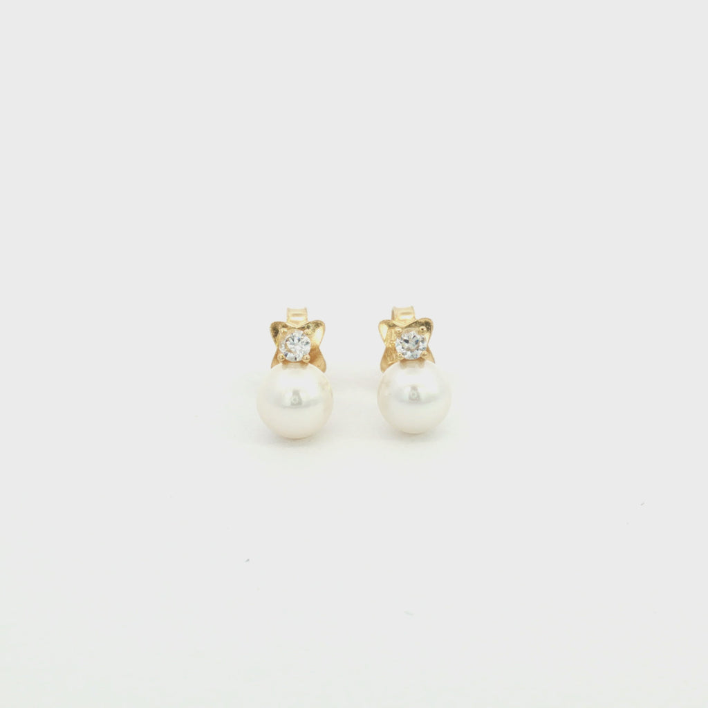 ARETES PERLA Y ZIRCÓN