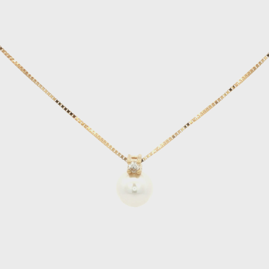 GARGANTILLA PERLA Y DIAMANTE