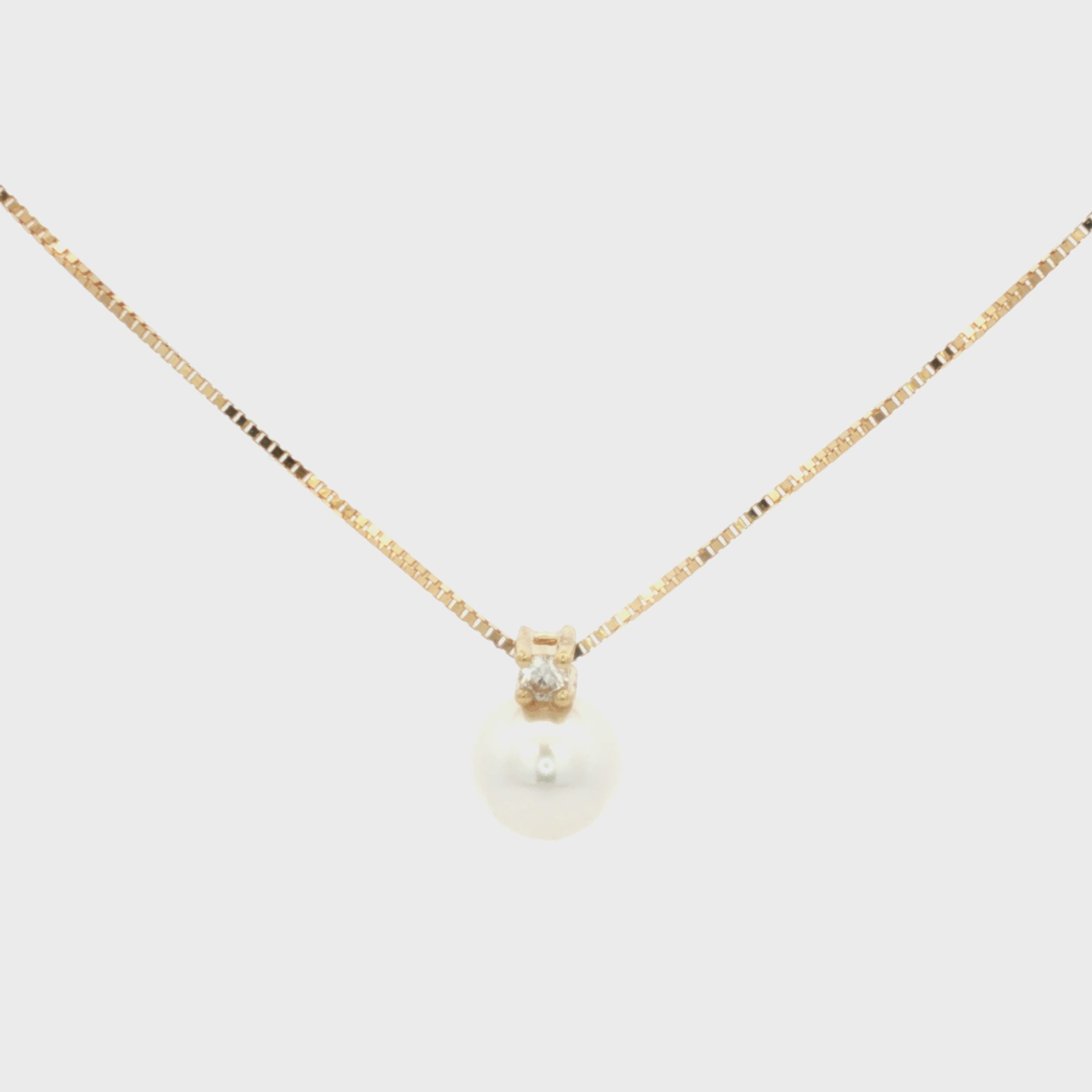 GARGANTILLA PERLA Y DIAMANTE