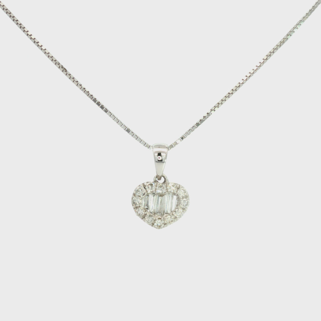 DIJE CORAZÓN CON DIAMANTES