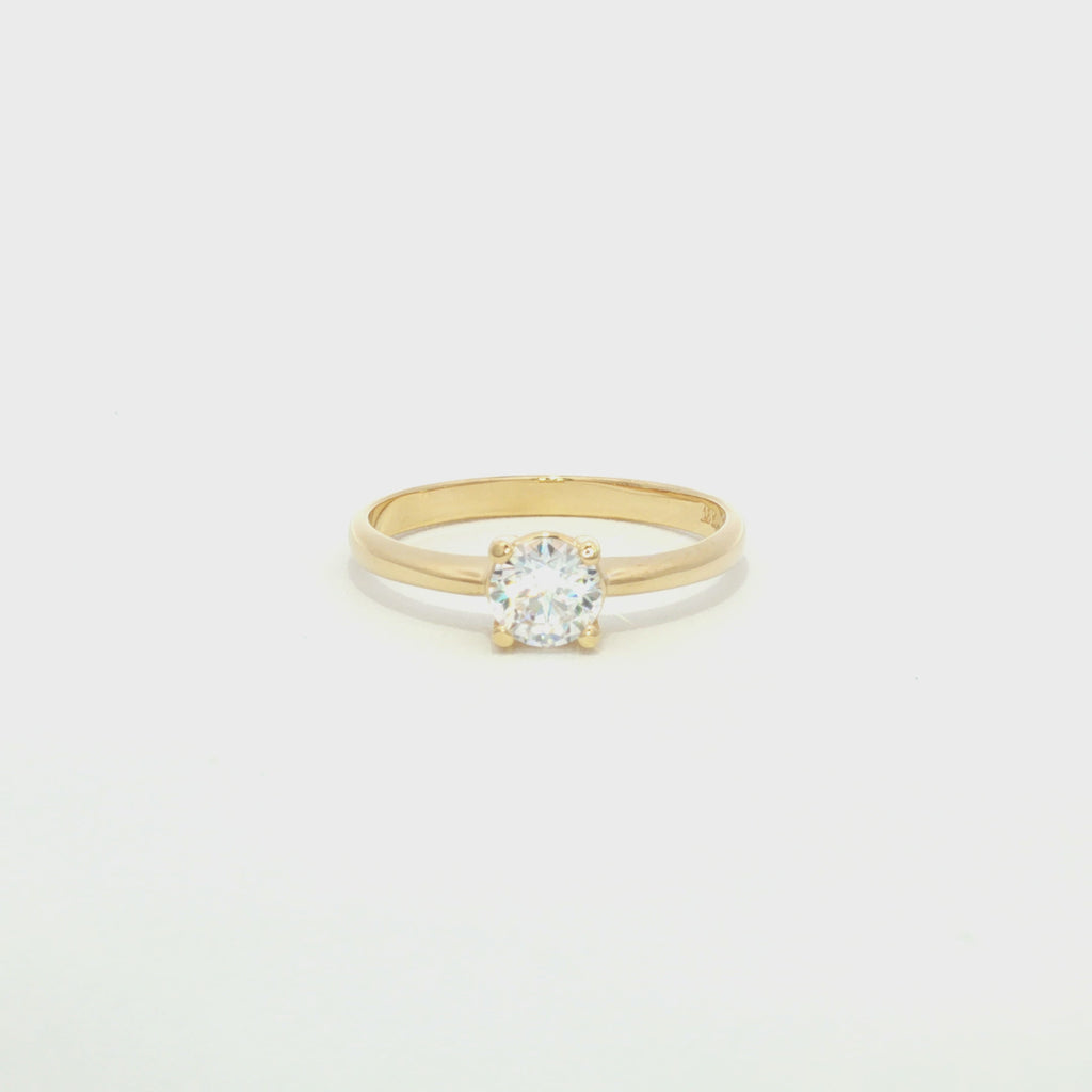 ANILLO SOLITARIO CON ZIRCÓN