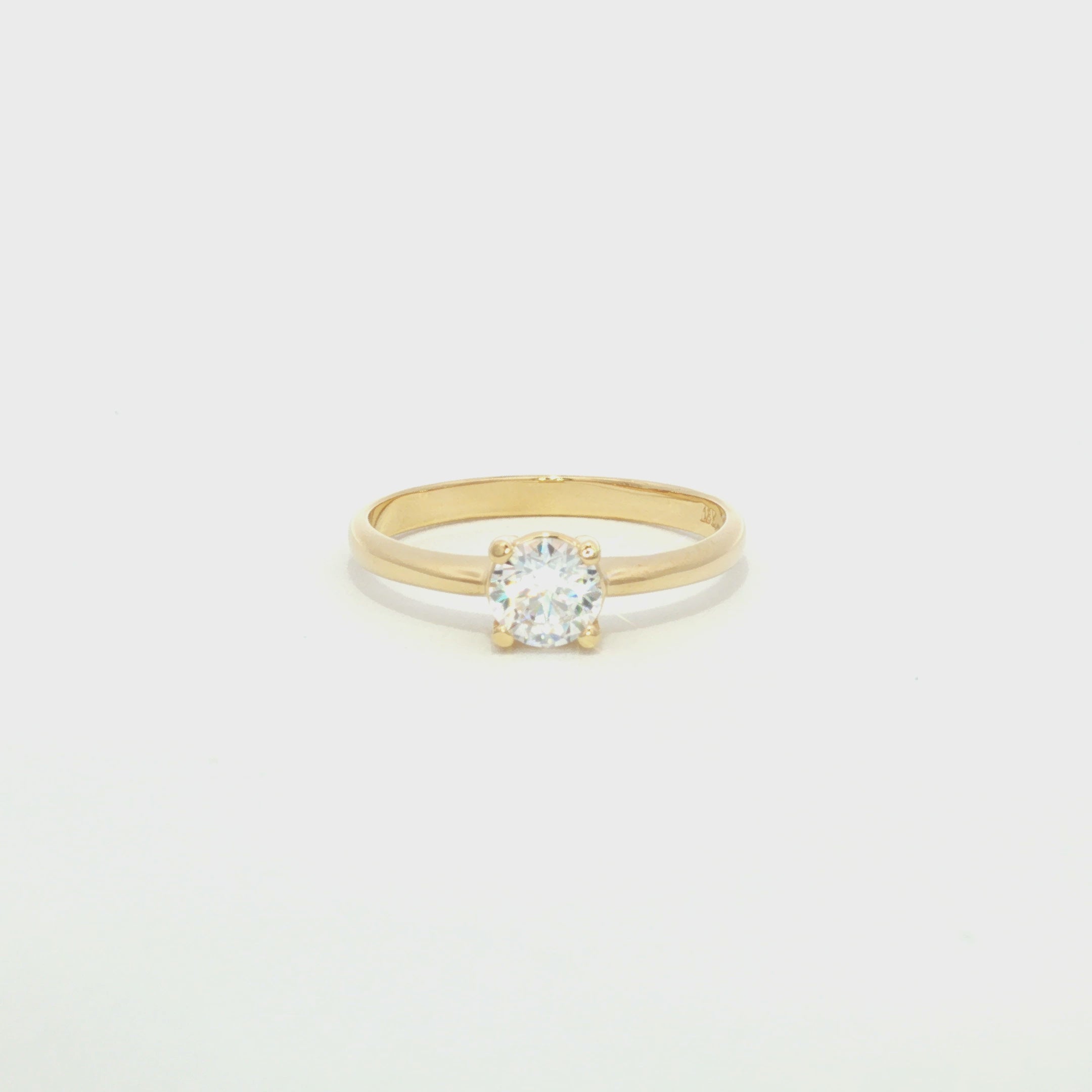 ANILLO SOLITARIO CON ZIRCÓN