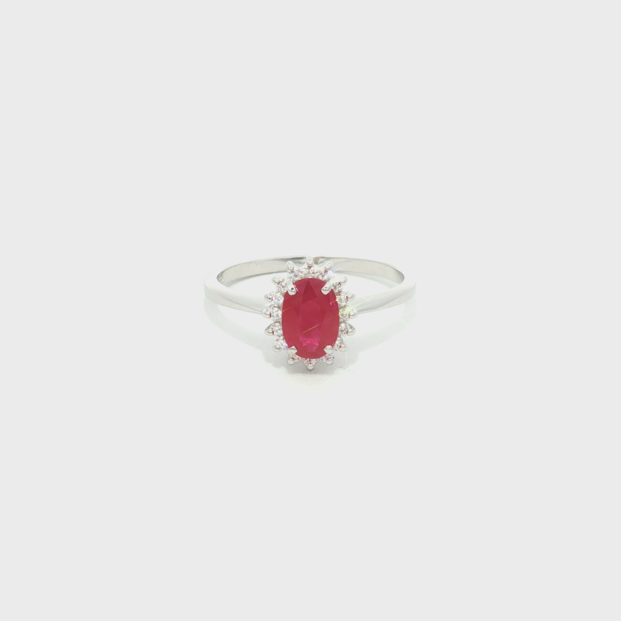 ANILLO FLOR RUBÍ Y DIAMANTES