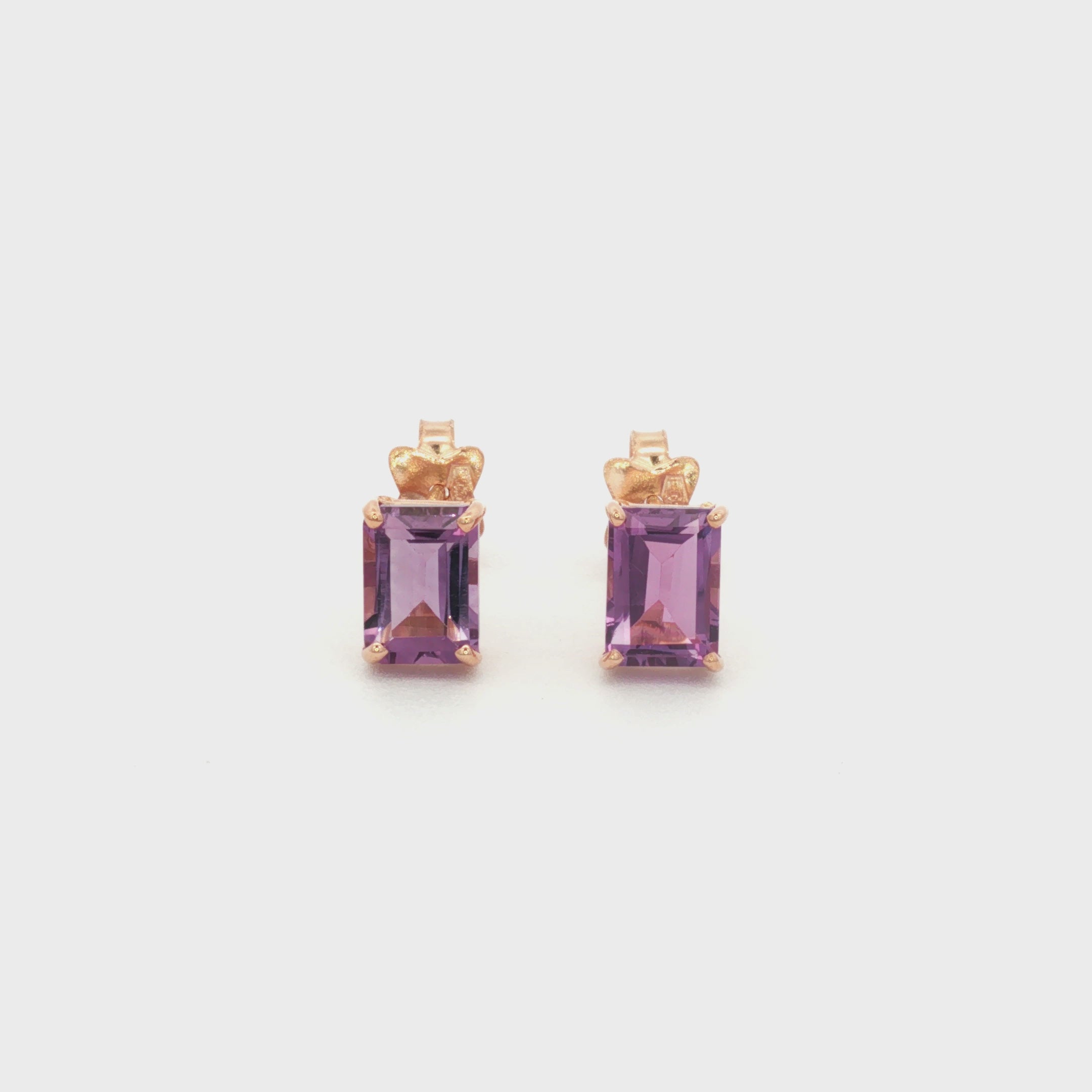 ARETES AMATISTA RECTANGULAR