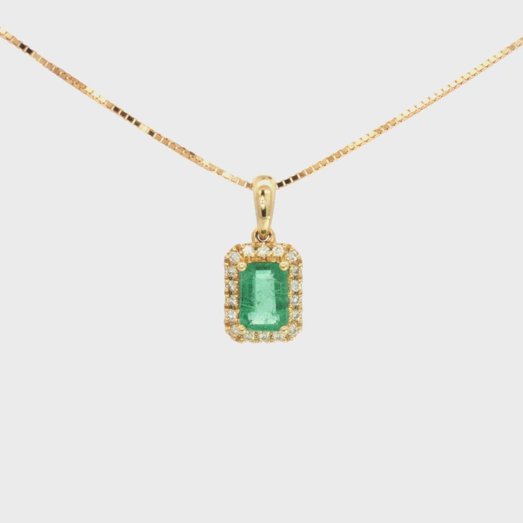 DIJE ESMERALDA Y DIAMANTES
