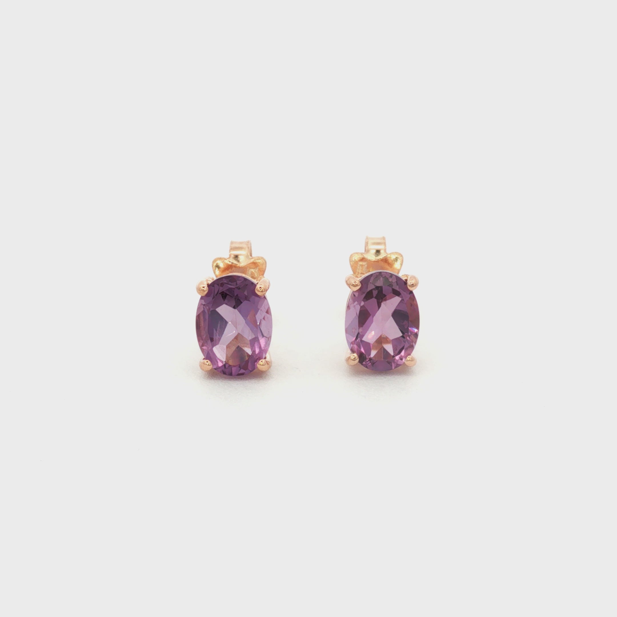 ARETES AMATISTA OVAL