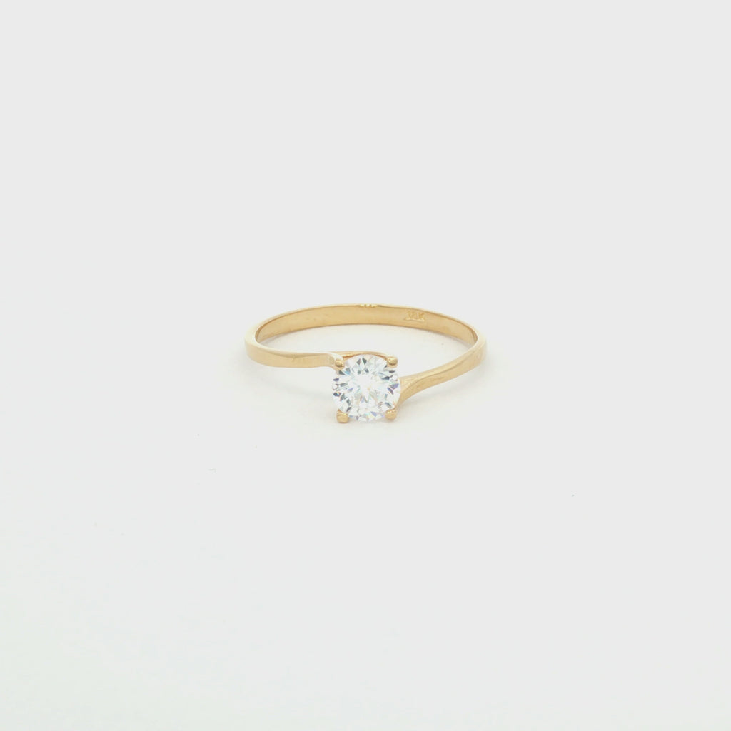 ANILLO ZIRCÓN CRUZADO