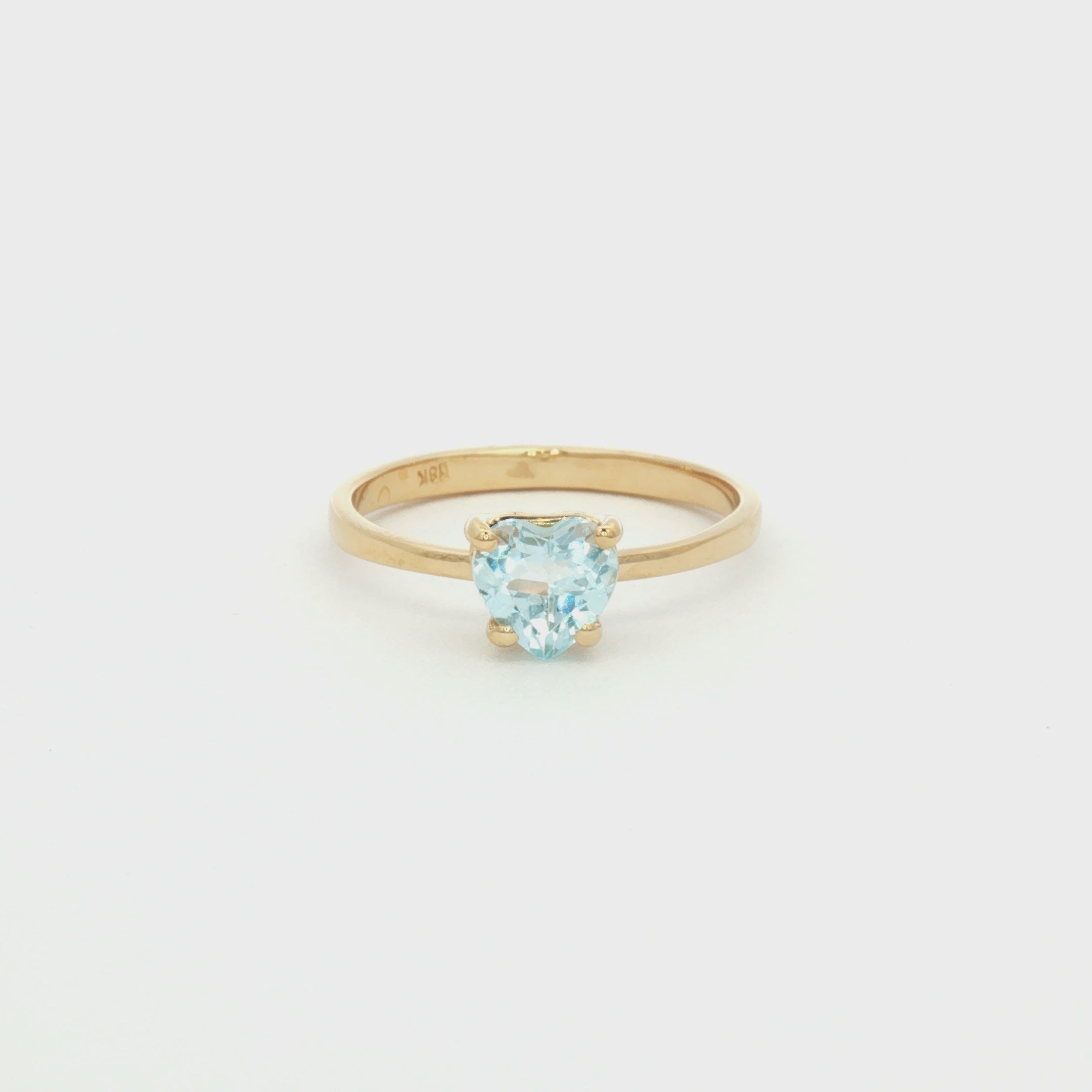 ANILLO SOLITARIO TOPACIO CORAZÓN