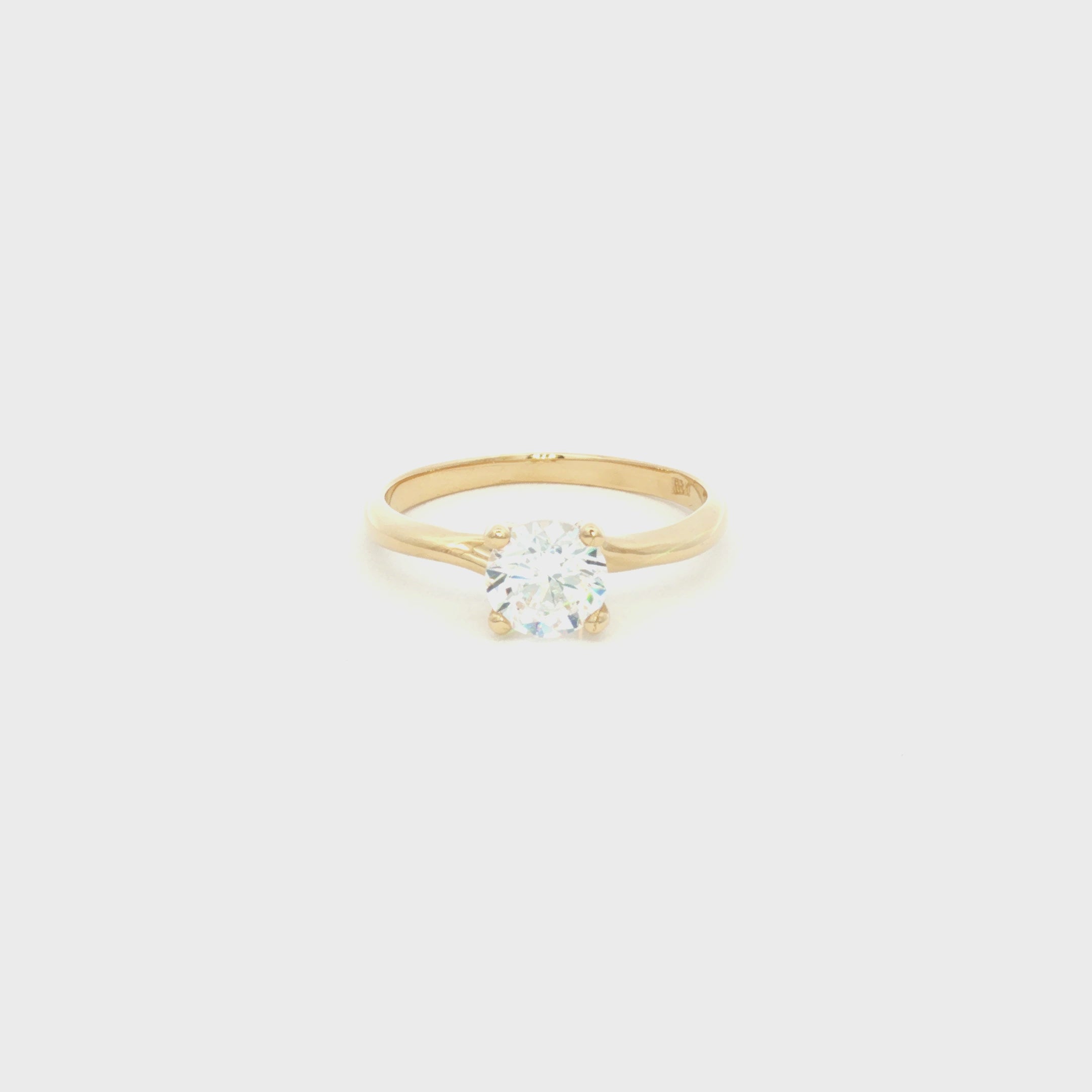ANILLO SOLITARIO CON ZIRCÓN