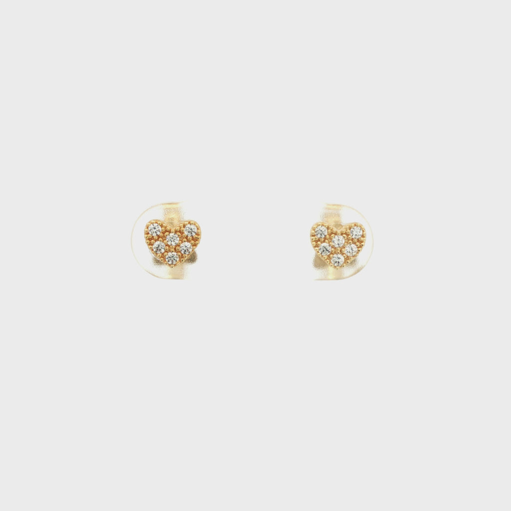 ARETES CORAZÓN ZIRCONES