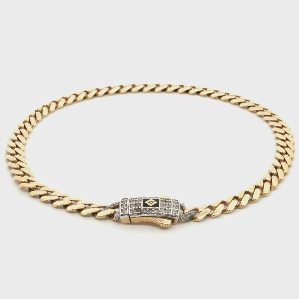 PULSERA TEJIDO GRUMETA ZIRCONES 20CM