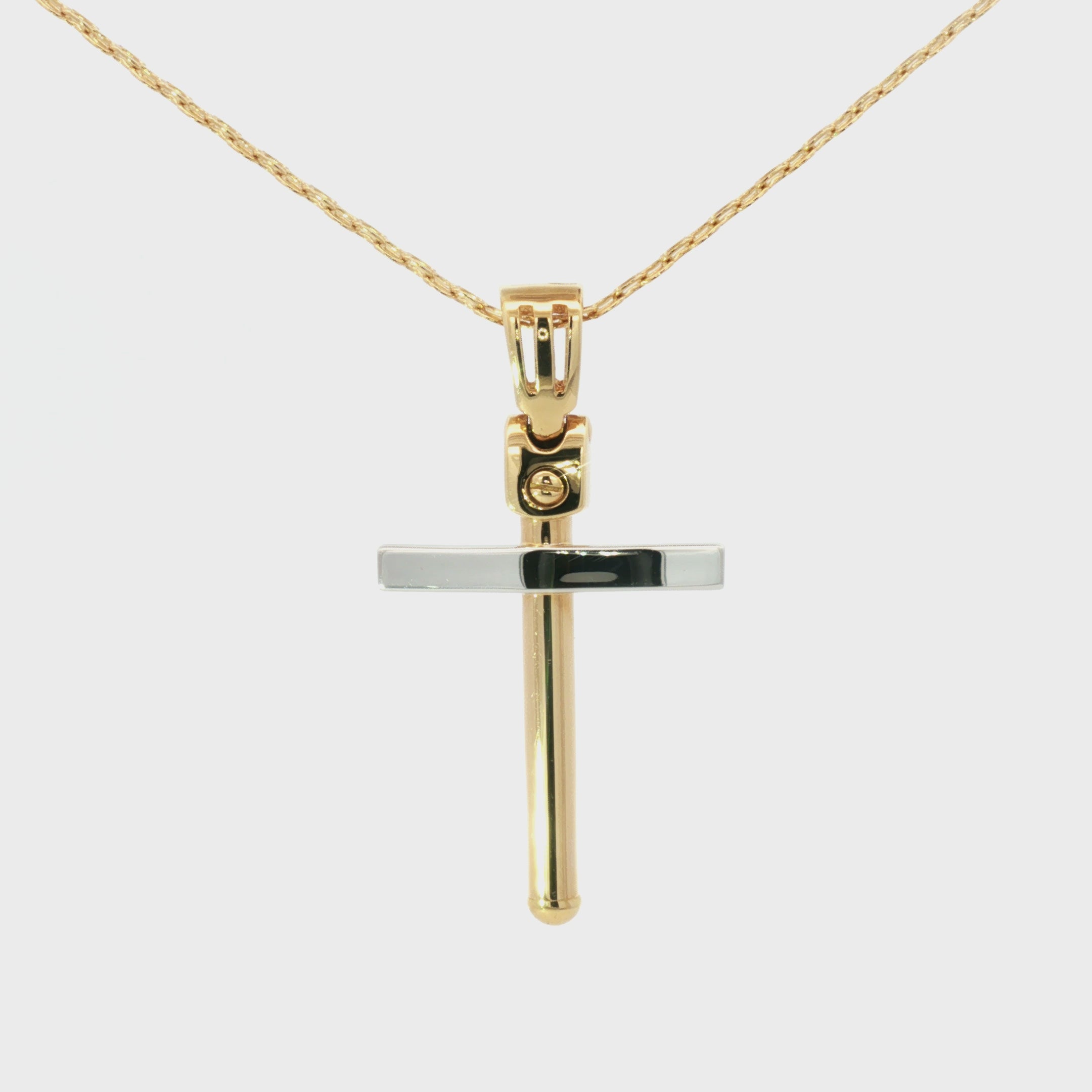 DIJE CRUZ TORNILLO TUBO PLANO