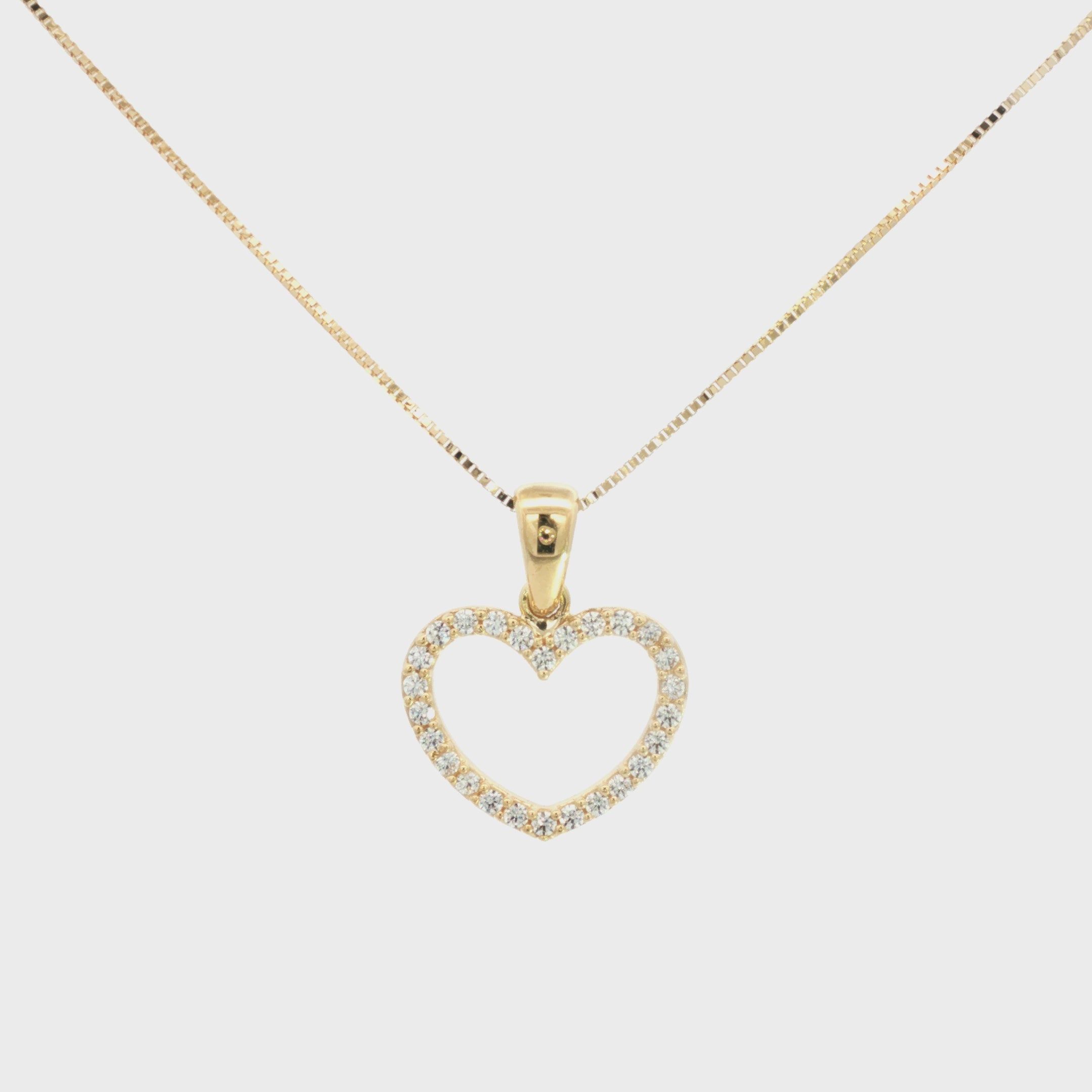 DIJE SILUETA CORAZÓN CON ZIRCONES