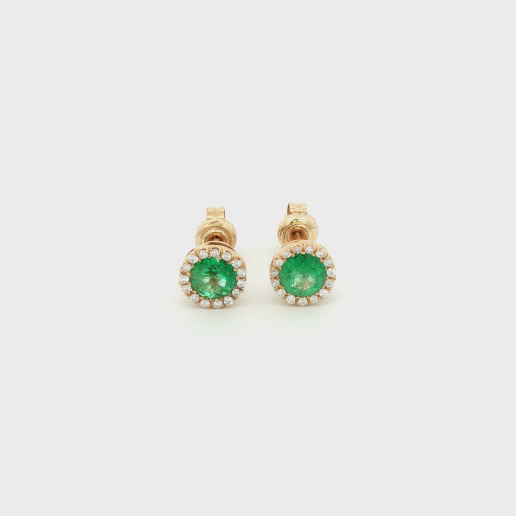 ARETES ESMERALDAS Y DIAMANTES