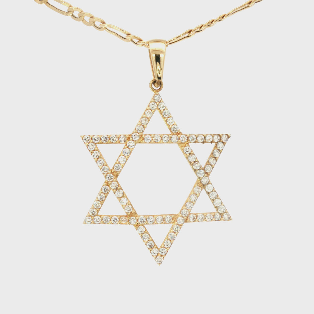DIJE ESTRELLA DE DAVID ZIRCONES
