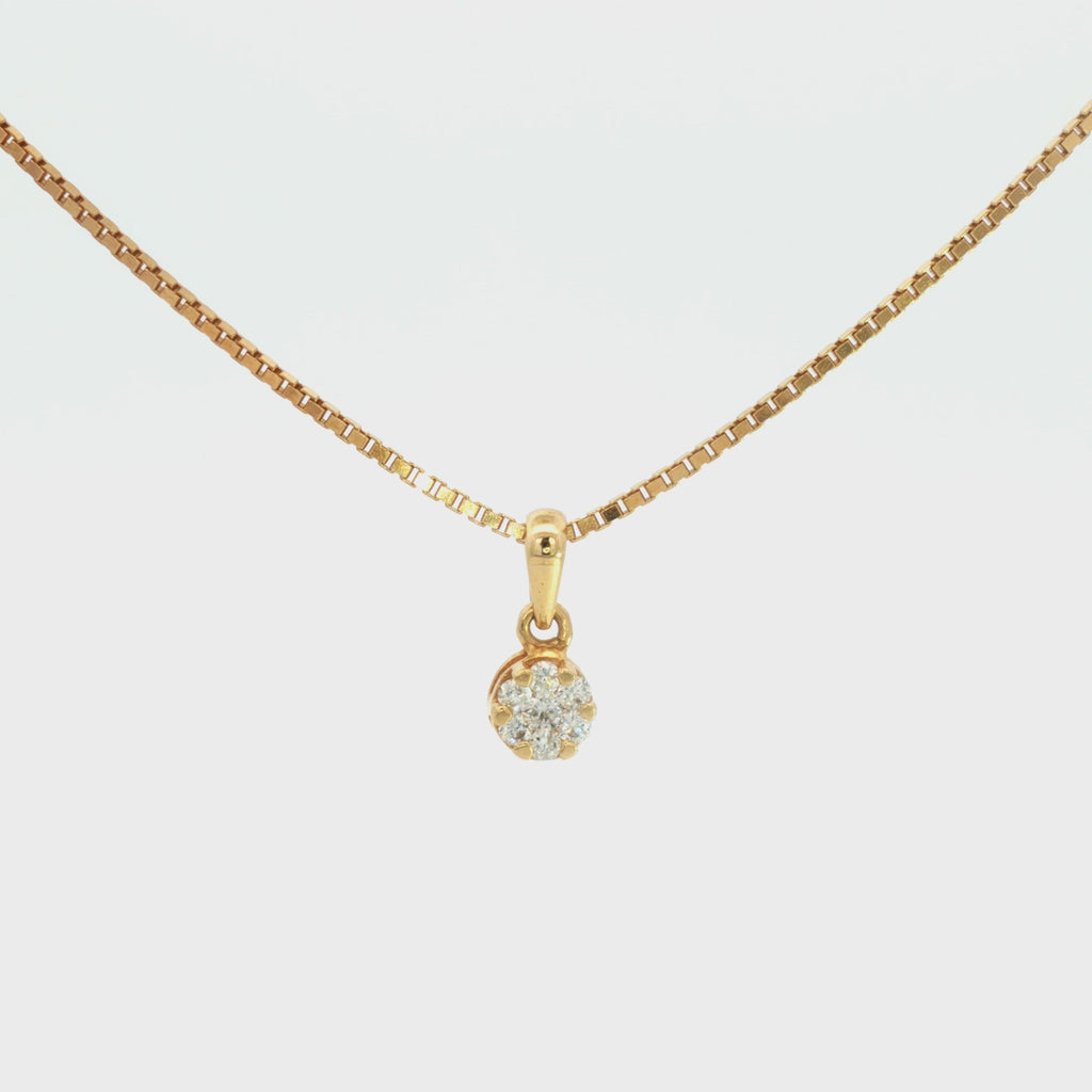 DIJE FLOR CON DIAMANTES