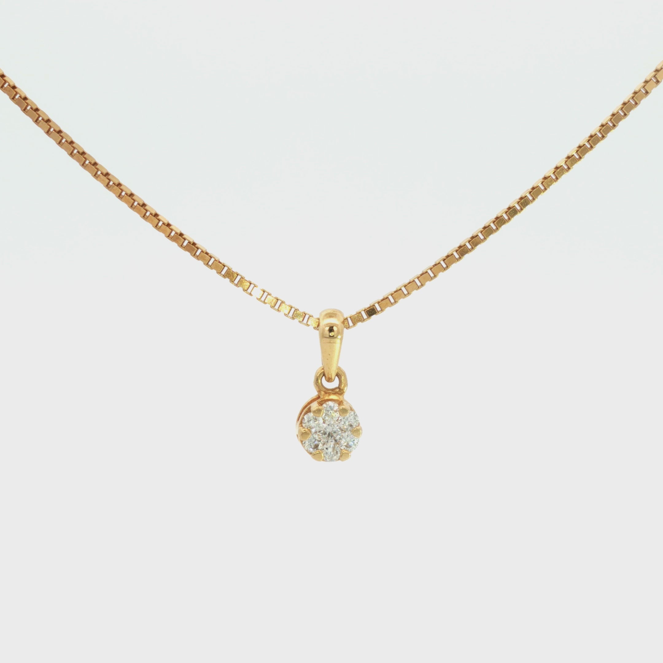 DIJE FLOR CON DIAMANTES