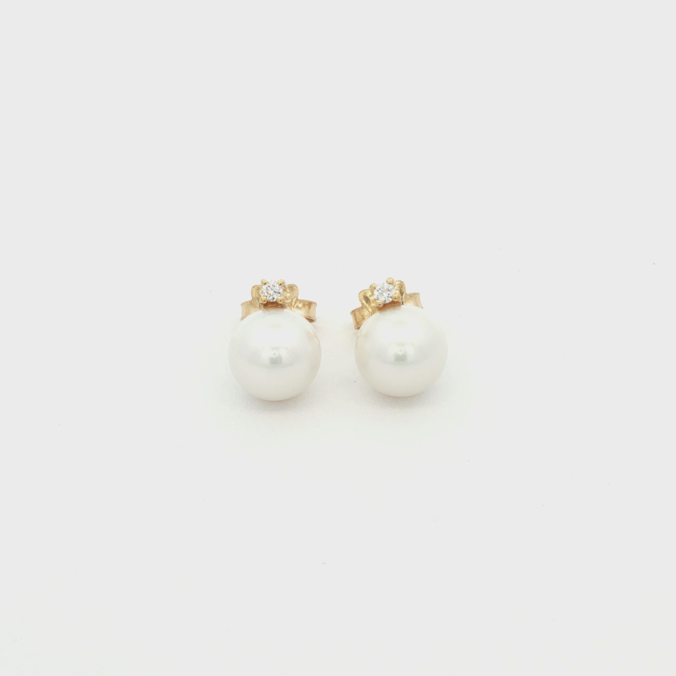 ARETES PERLA Y DIAMANTES