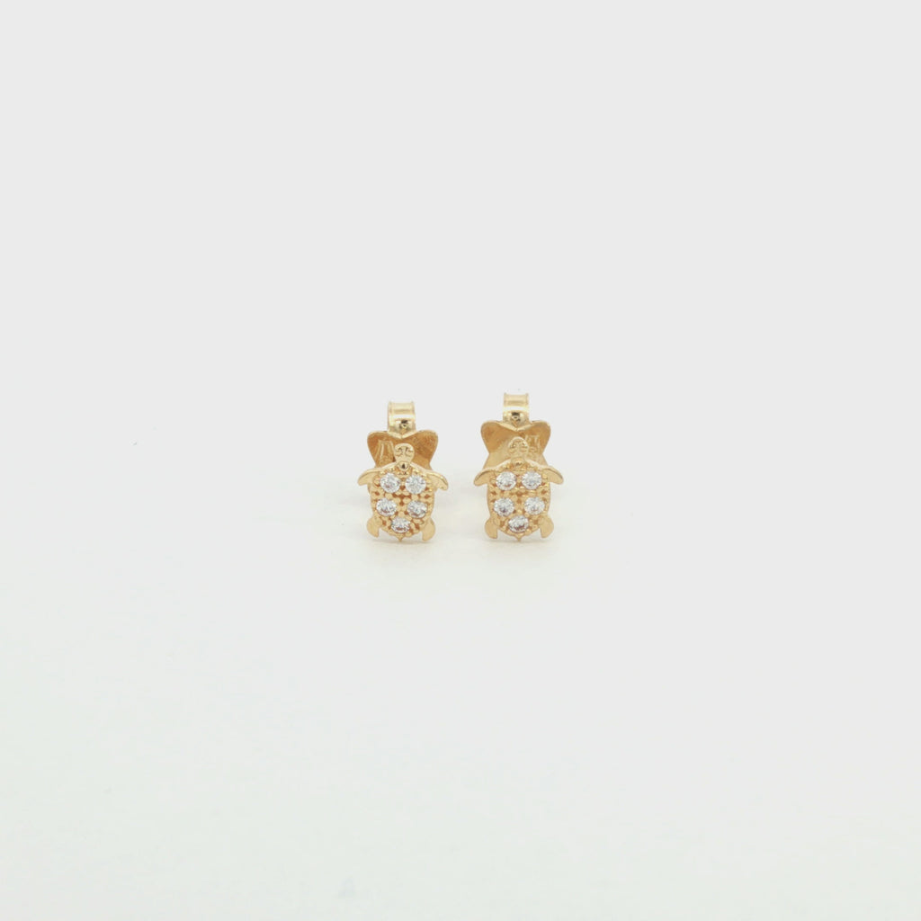 ARETES TORTUGA CON ZIRCONES