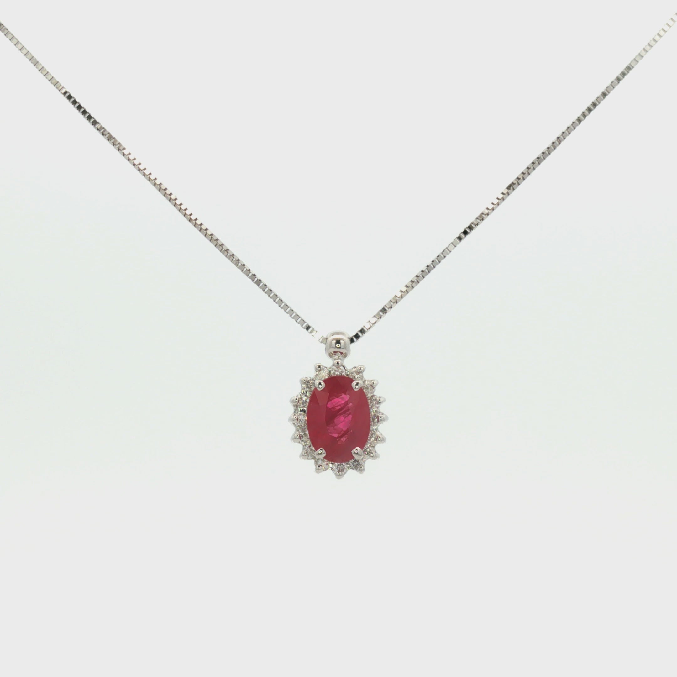 GARGANTILLA FLOR RUBÍ Y DIAMANTES