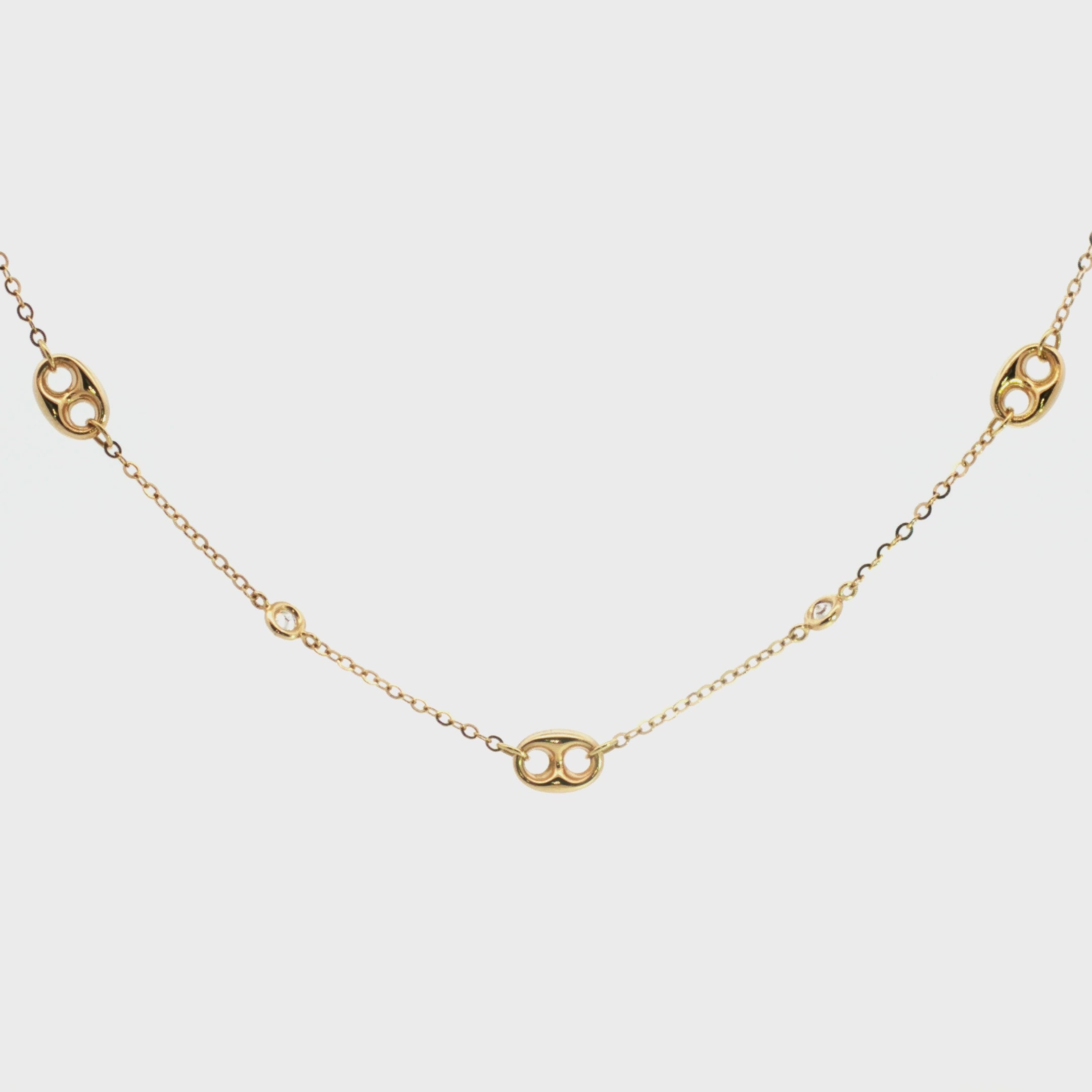 GARGANTILLA TEJIDO ROLLO CON DIJE GUCCI Y ZIRCÓN